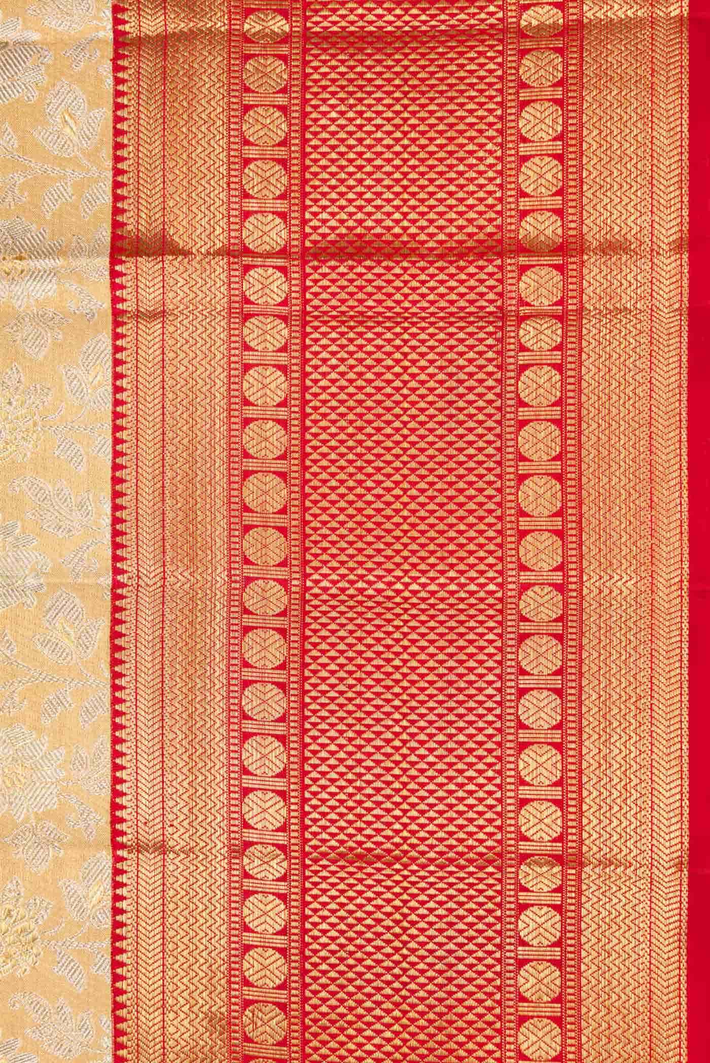 Sandal Dual Tone Kanchipuram Tissue Silk Saree