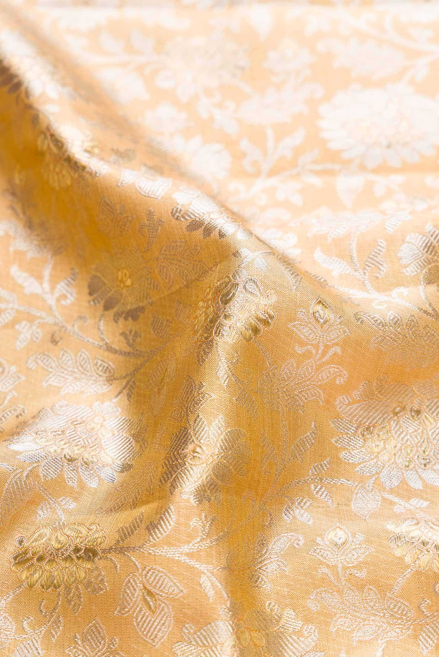 Sandal Dual Tone Kanchipuram Tissue Silk Saree