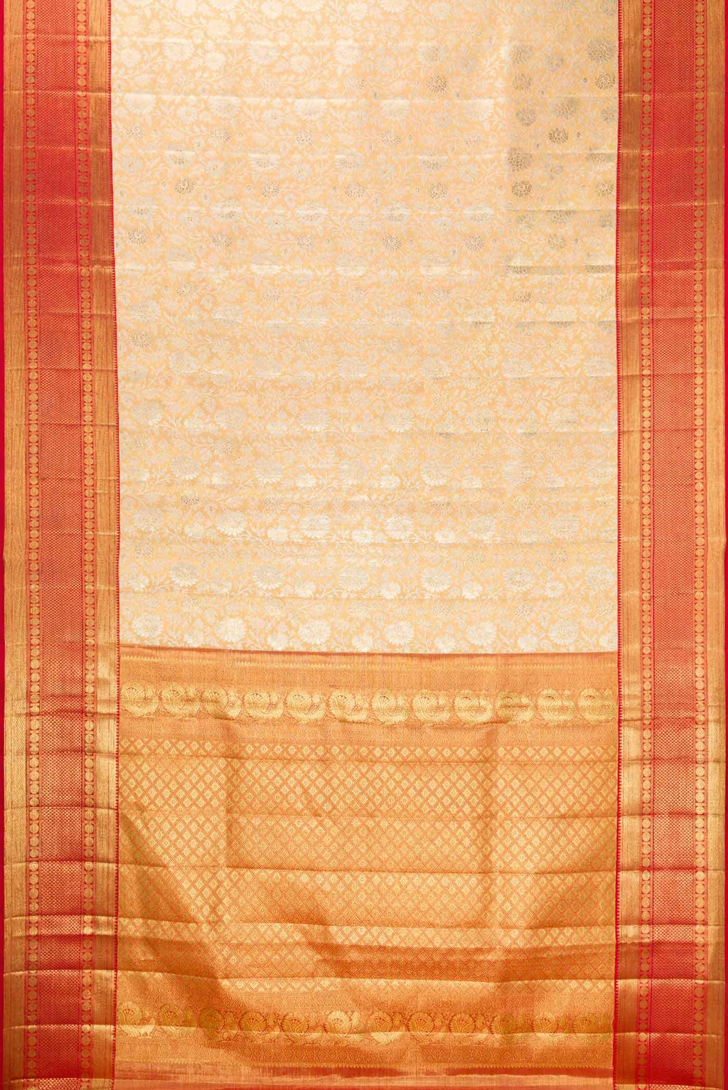 Sandal Dual Tone Kanchipuram Tissue Silk Saree