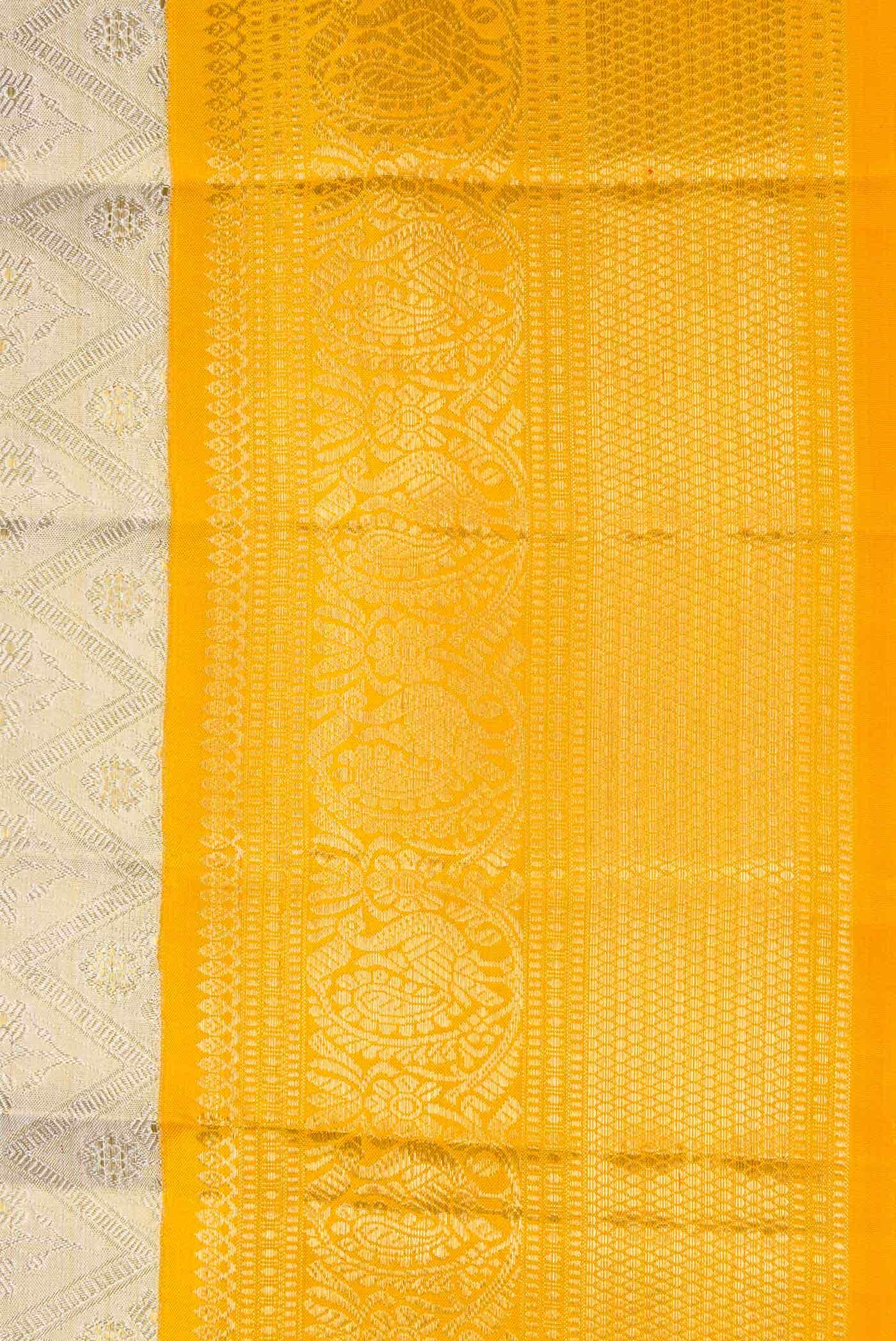 Beige Dual Tone Kanchipuram Tissue Silk Saree