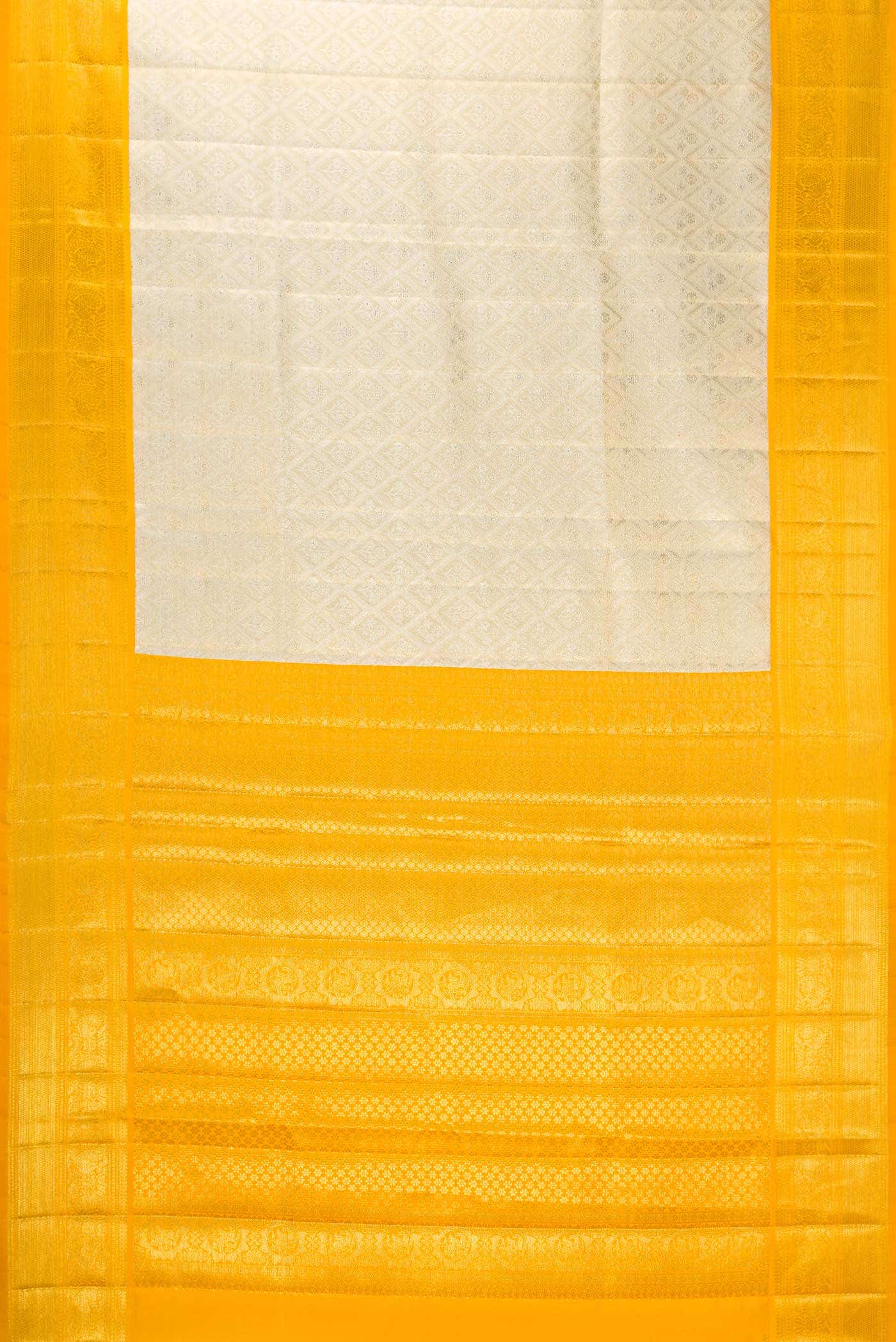 Beige Dual Tone Kanchipuram Tissue Silk Saree
