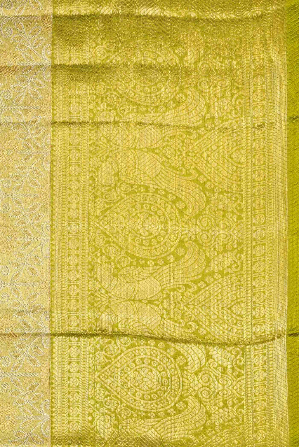 Green Dual Tone Kanchipuram Tissue Silk Saree