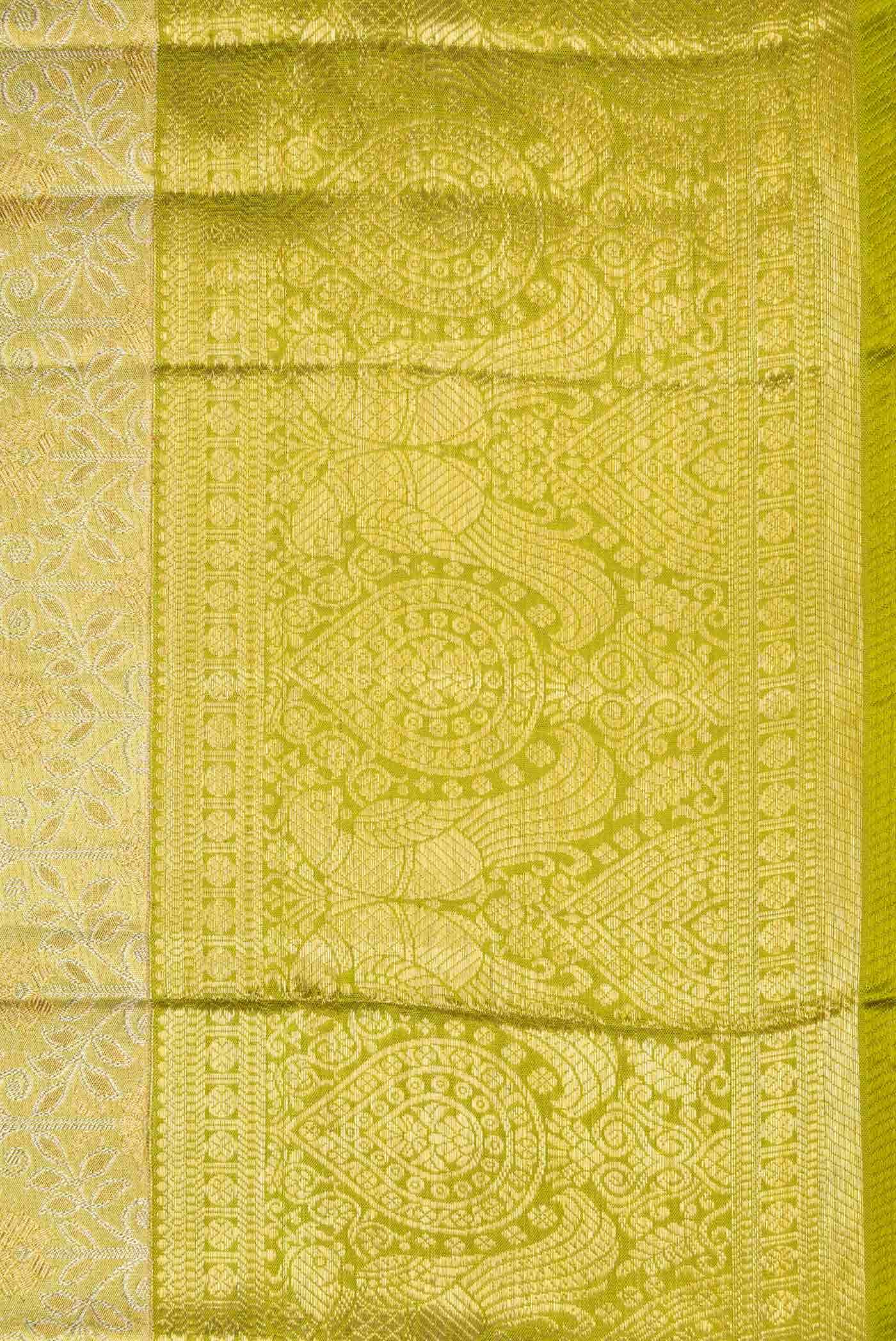 Green Dual Tone Kanchipuram Tissue Silk Saree