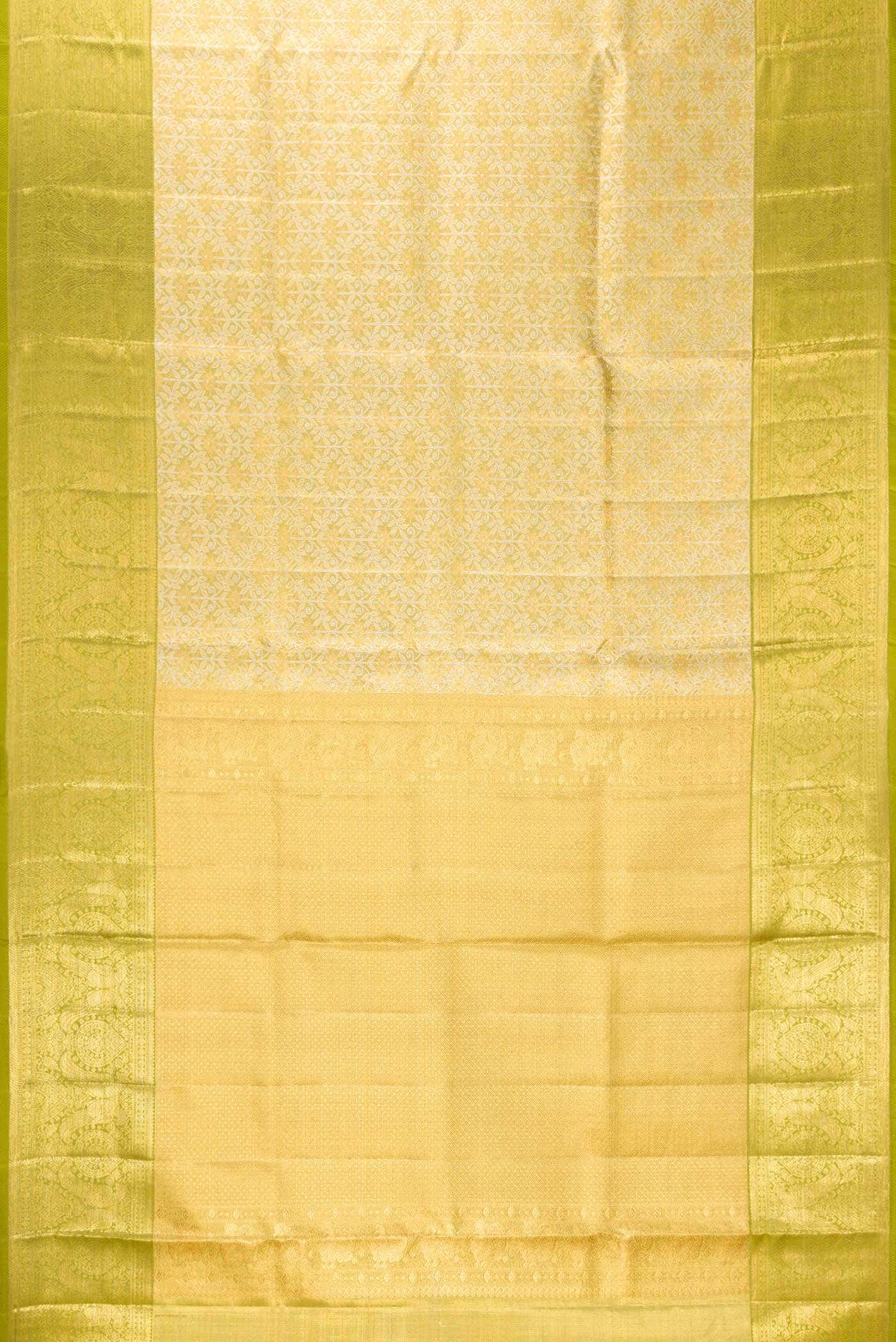 Green Dual Tone Kanchipuram Tissue Silk Saree