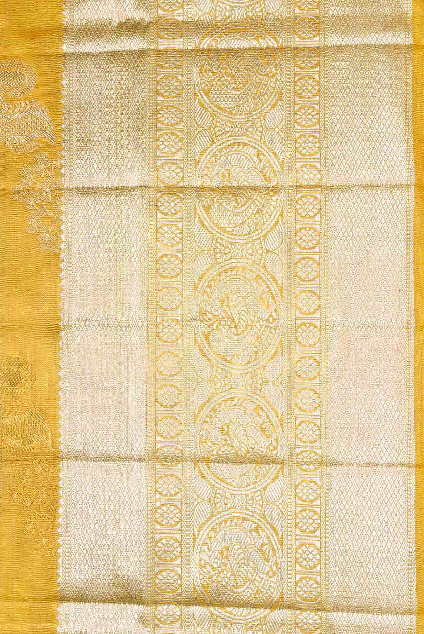 Gold Dual Tone Kanchipuram Tissue Silk Saree