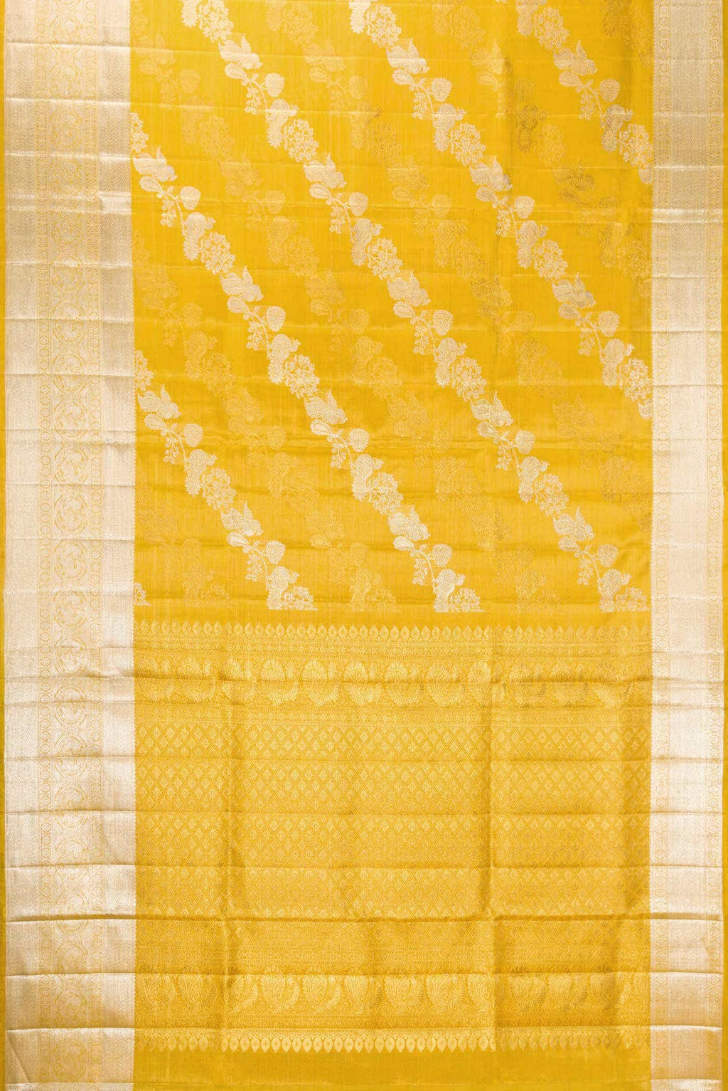 Gold Dual Tone Kanchipuram Tissue Silk Saree