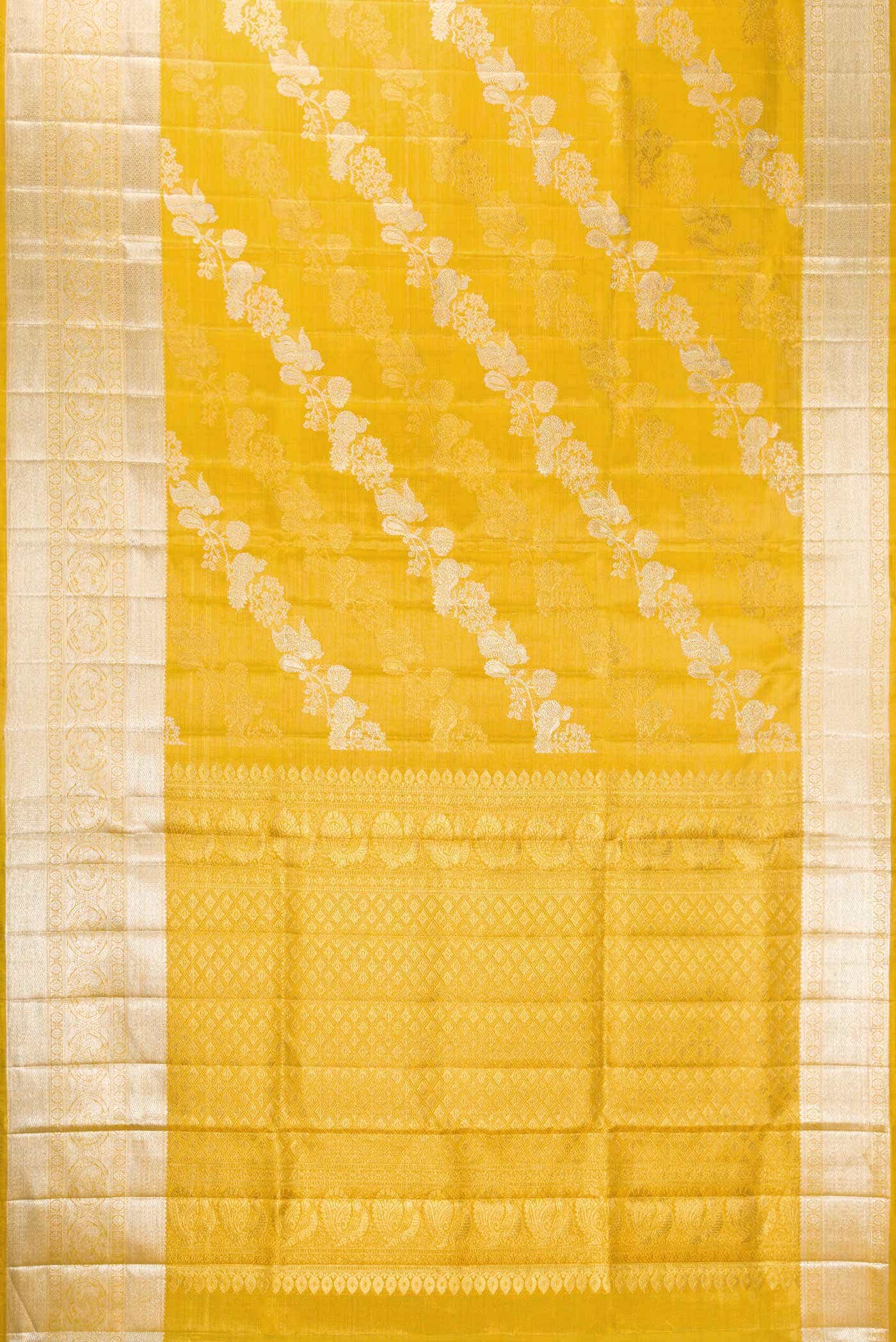 Gold Dual Tone Kanchipuram Tissue Silk Saree