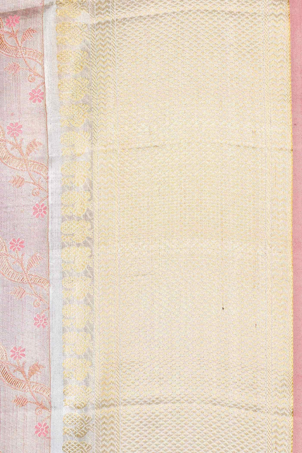 Rose Gold Kanchipuram Tissue Silk Saree