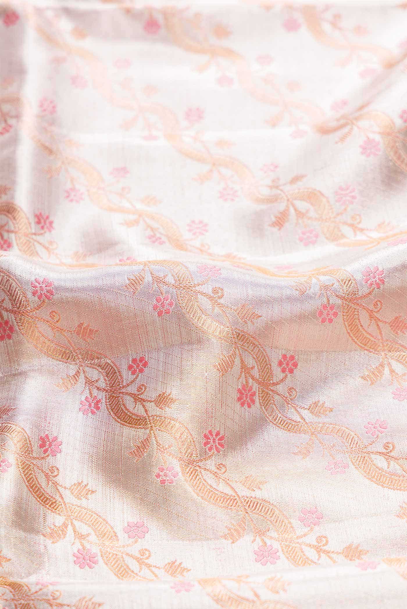 Rose Gold Kanchipuram Tissue Silk Saree