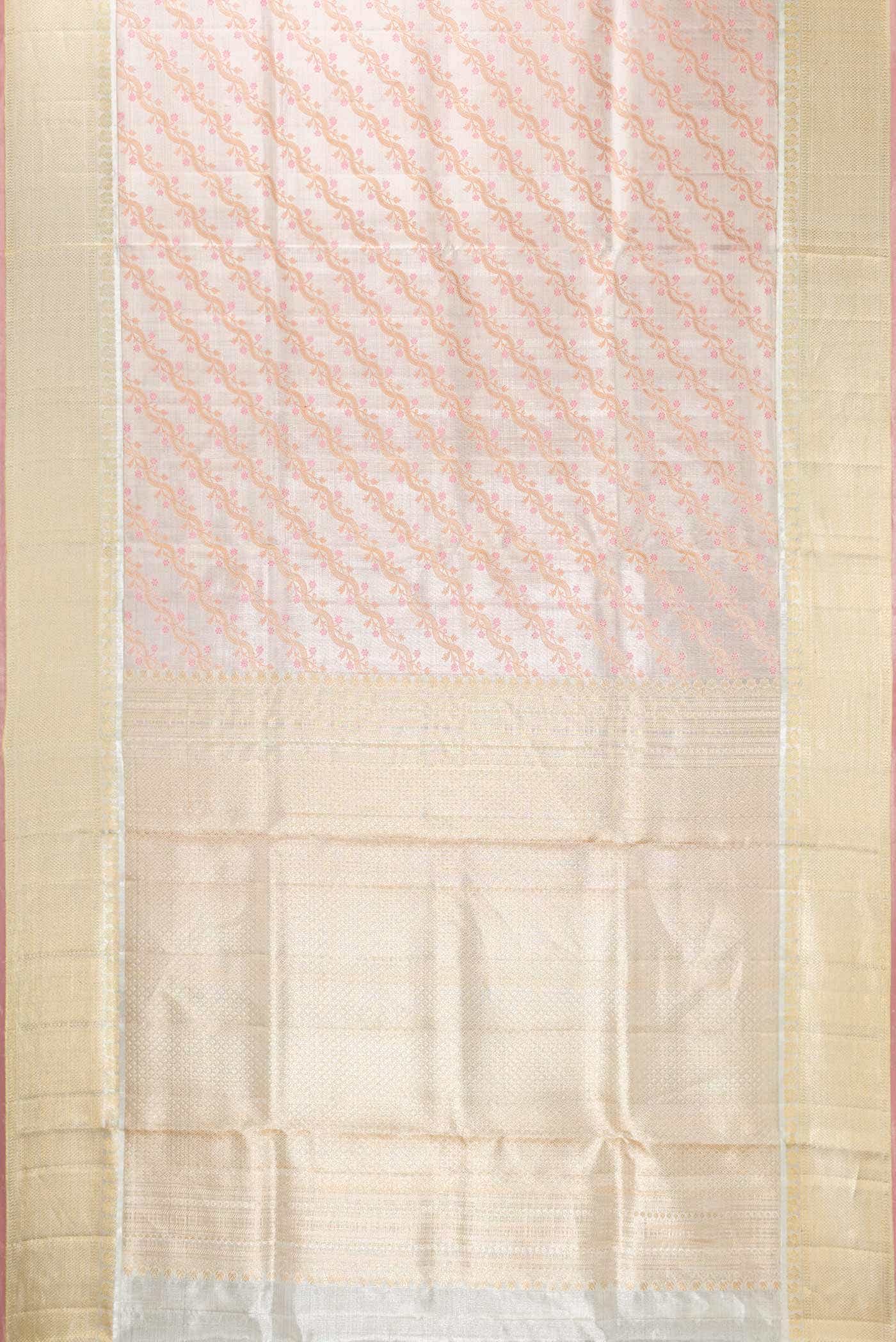 Rose Gold Kanchipuram Tissue Silk Saree