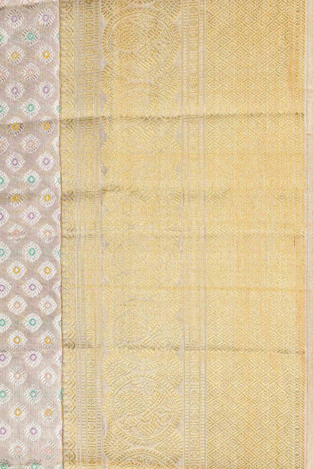 Gold Dual Tone Kanchipuram Tissue Silk Saree