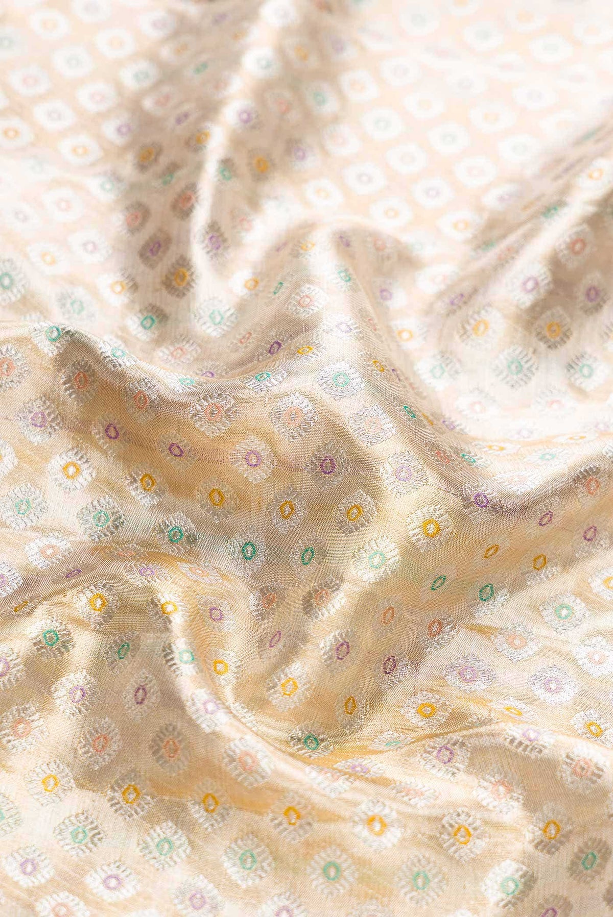 Gold Dual Tone Kanjivaram Tissue Silk Saree