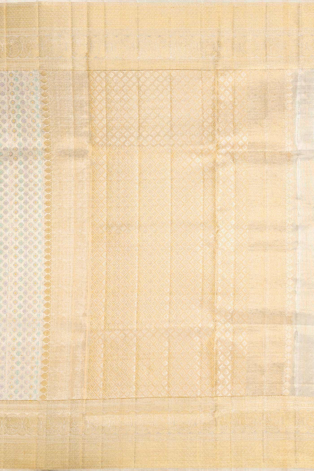 Gold Dual Tone Kanchipuram Tissue Silk Saree