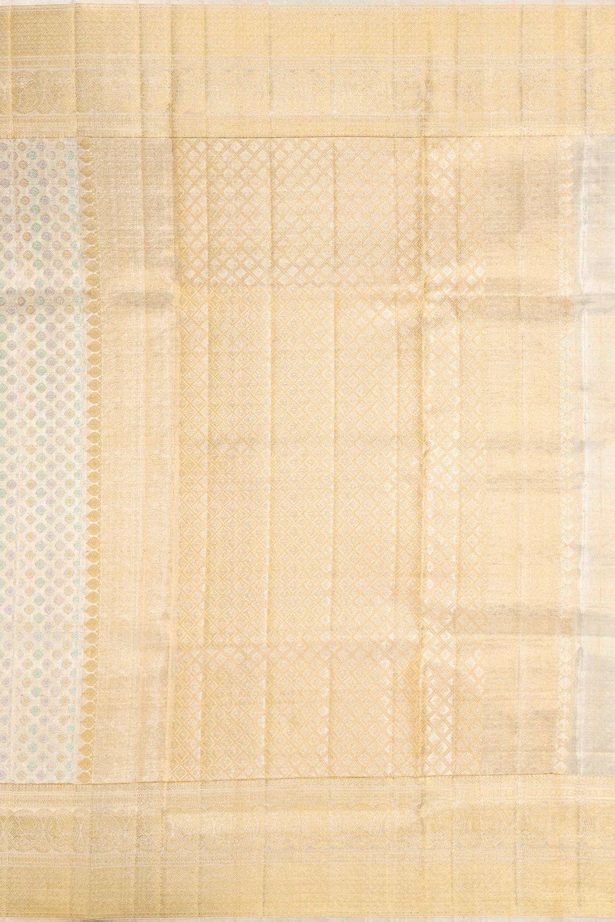Gold Dual Tone Kanjivaram Tissue Silk Saree