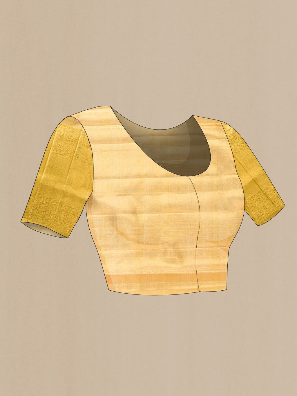 Gold Dual Tone Kanchipuram Tissue Silk Saree