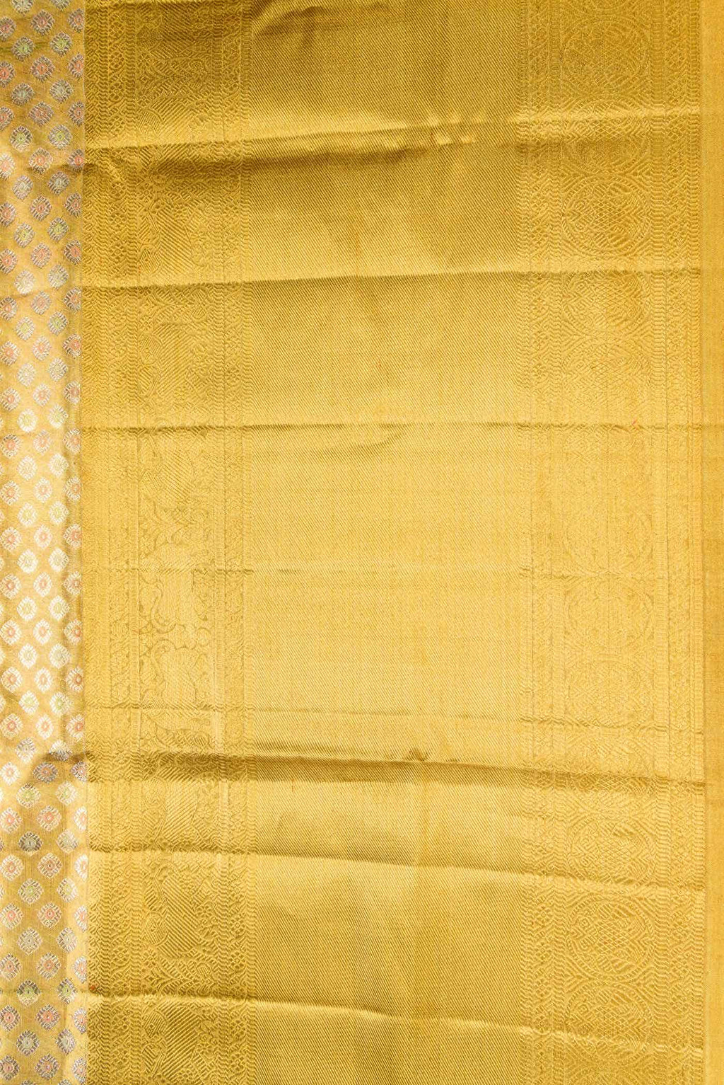 Gold Dual Tone Kanchipuram Tissue Silk Saree