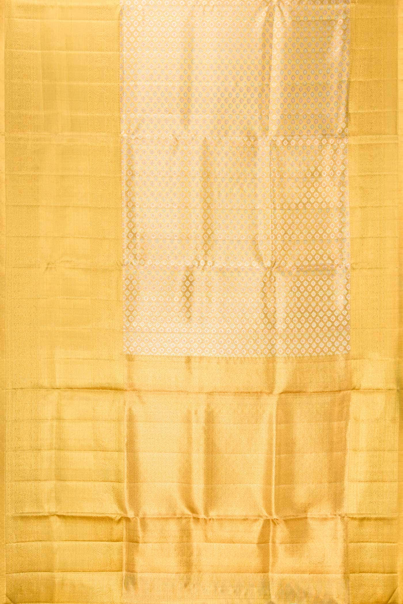 Gold Dual Tone Kanchipuram Tissue Silk Saree