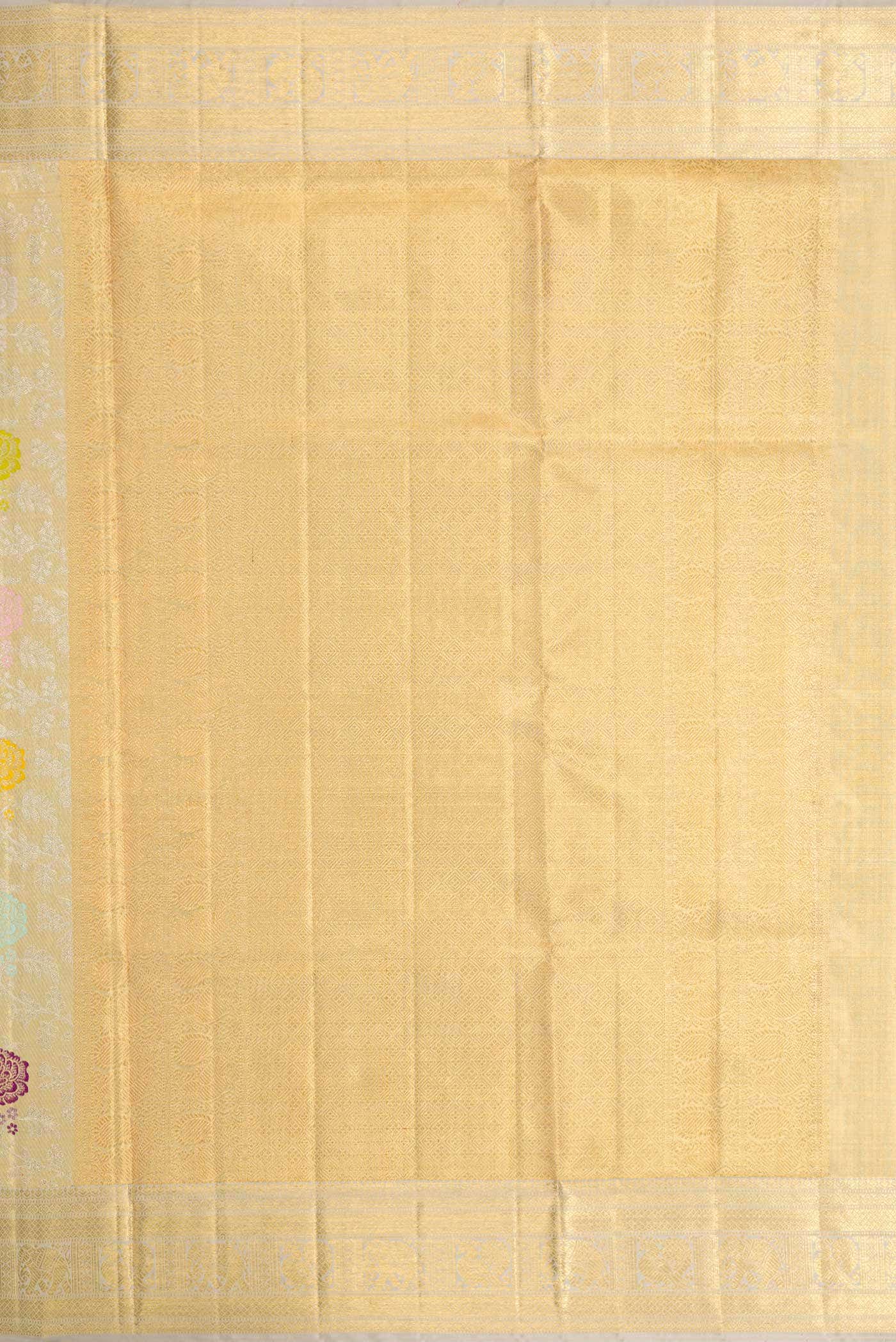 Light Green Dual Tone Kanchipuram Tissue Silk Saree
