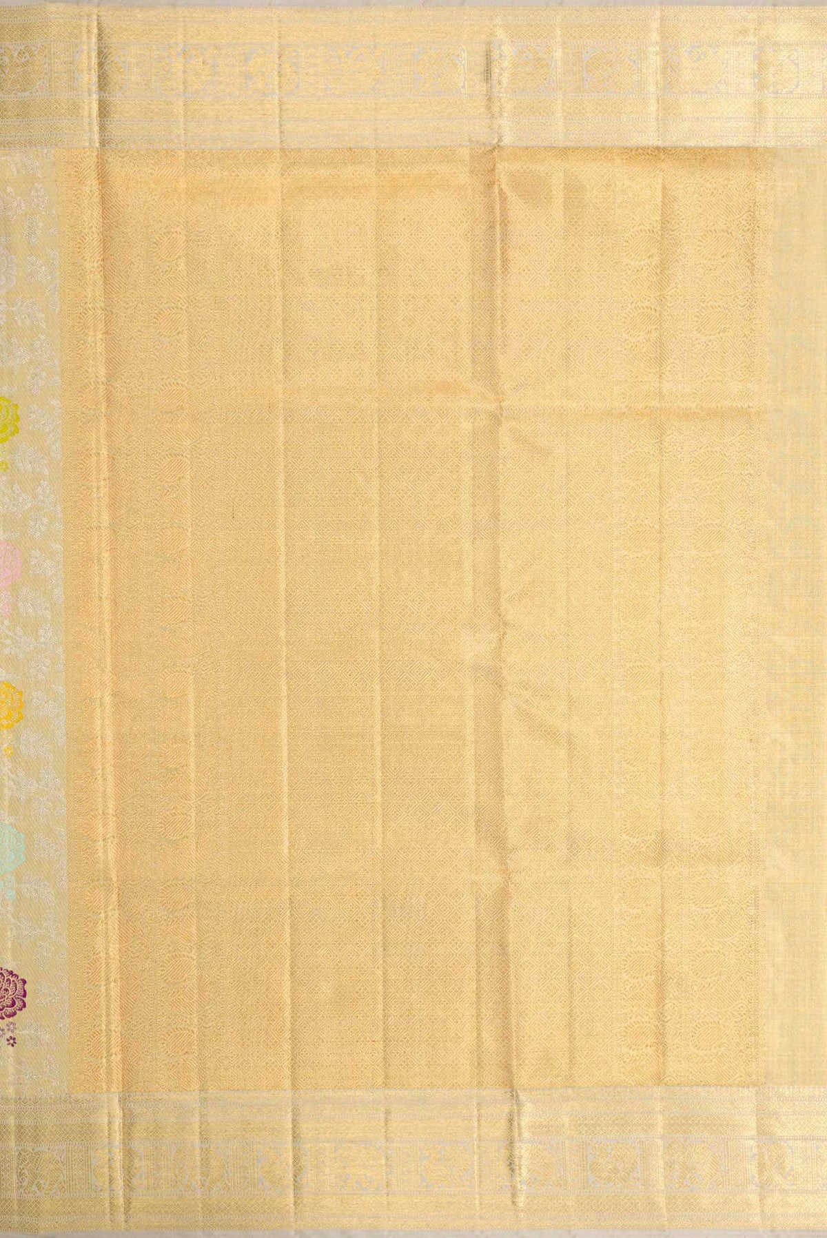 Gold Dual Tone Kanjivaram Tissue Silk Saree