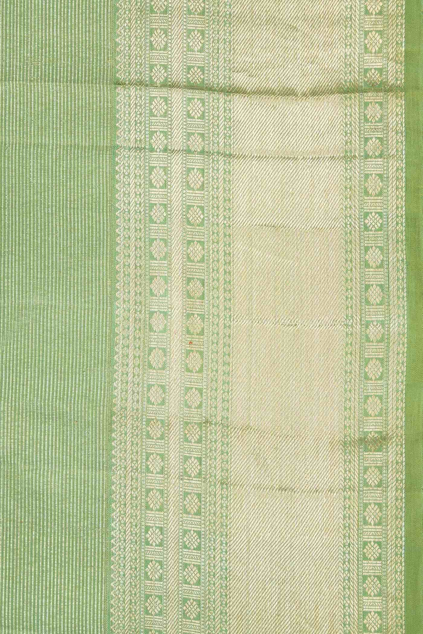 Green Dual Tone Kanchipuram Silk Saree