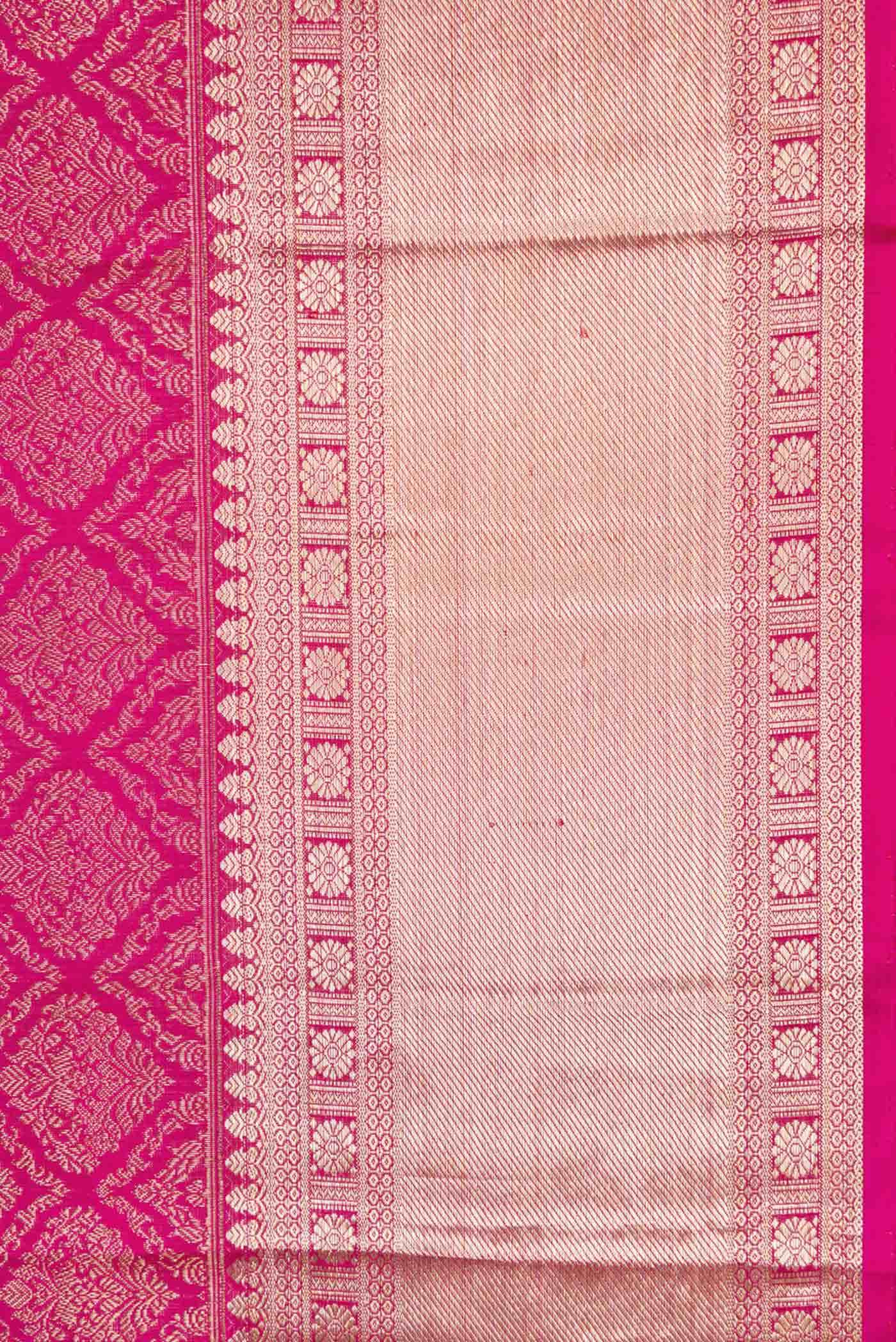 Pink Dual Tone Kanchipuram Silk Saree