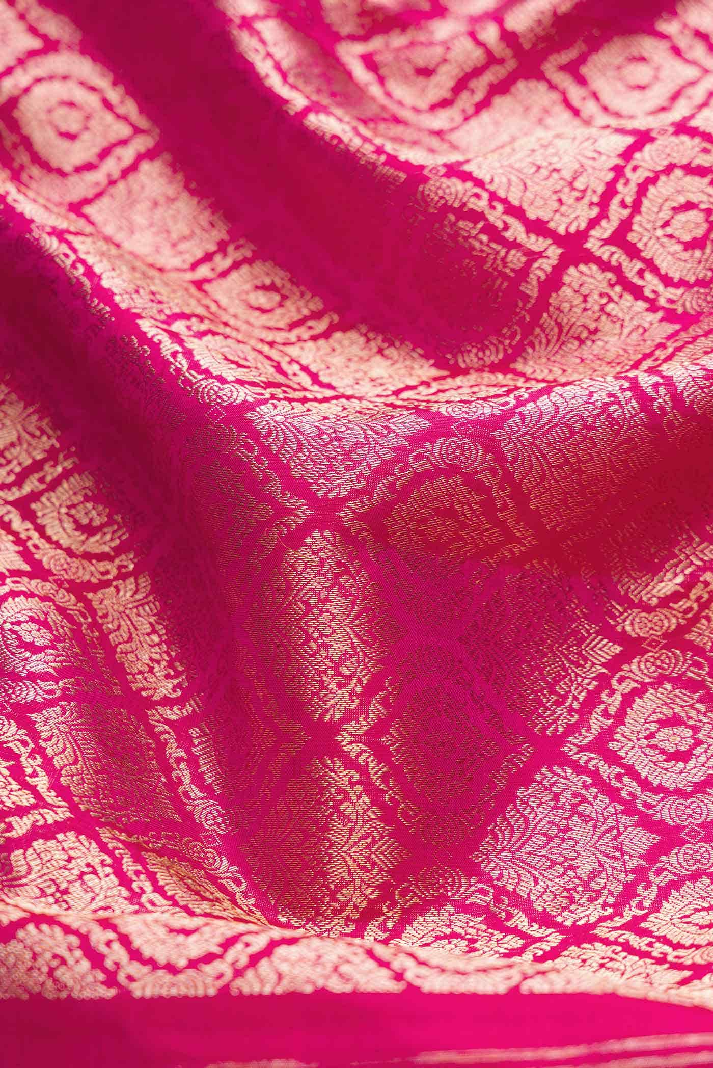 Pink Dual Tone Kanchipuram Silk Saree