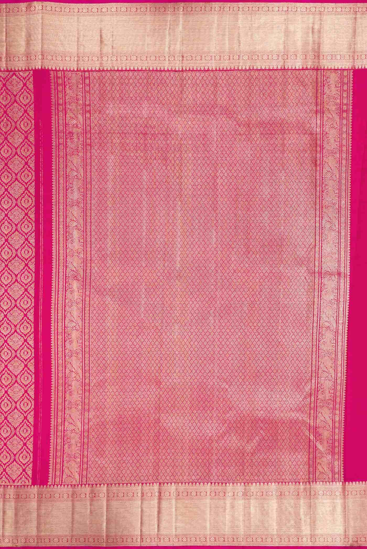 Pink Dual Tone Kanchipuram Silk Saree