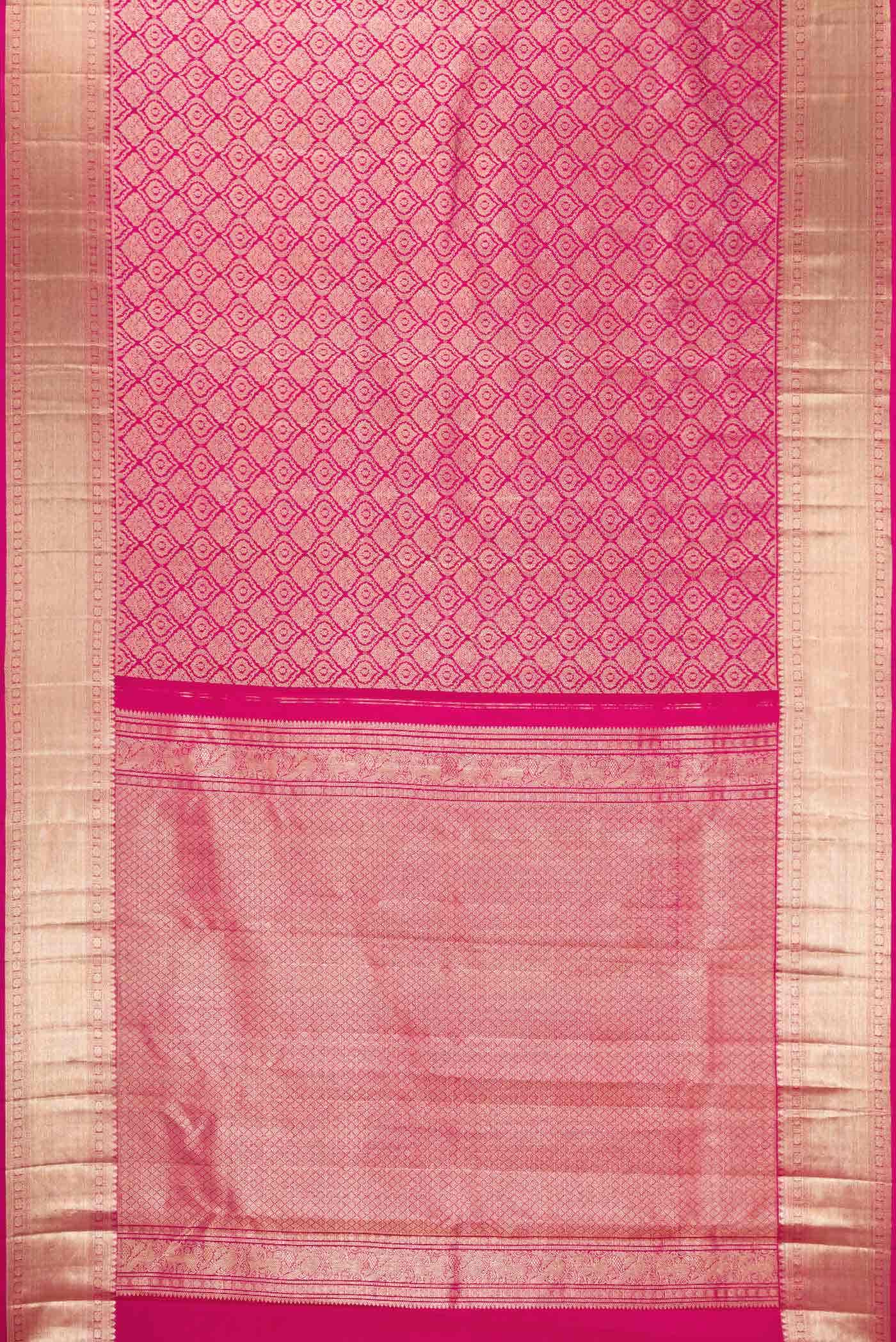 Pink Dual Tone Kanchipuram Silk Saree
