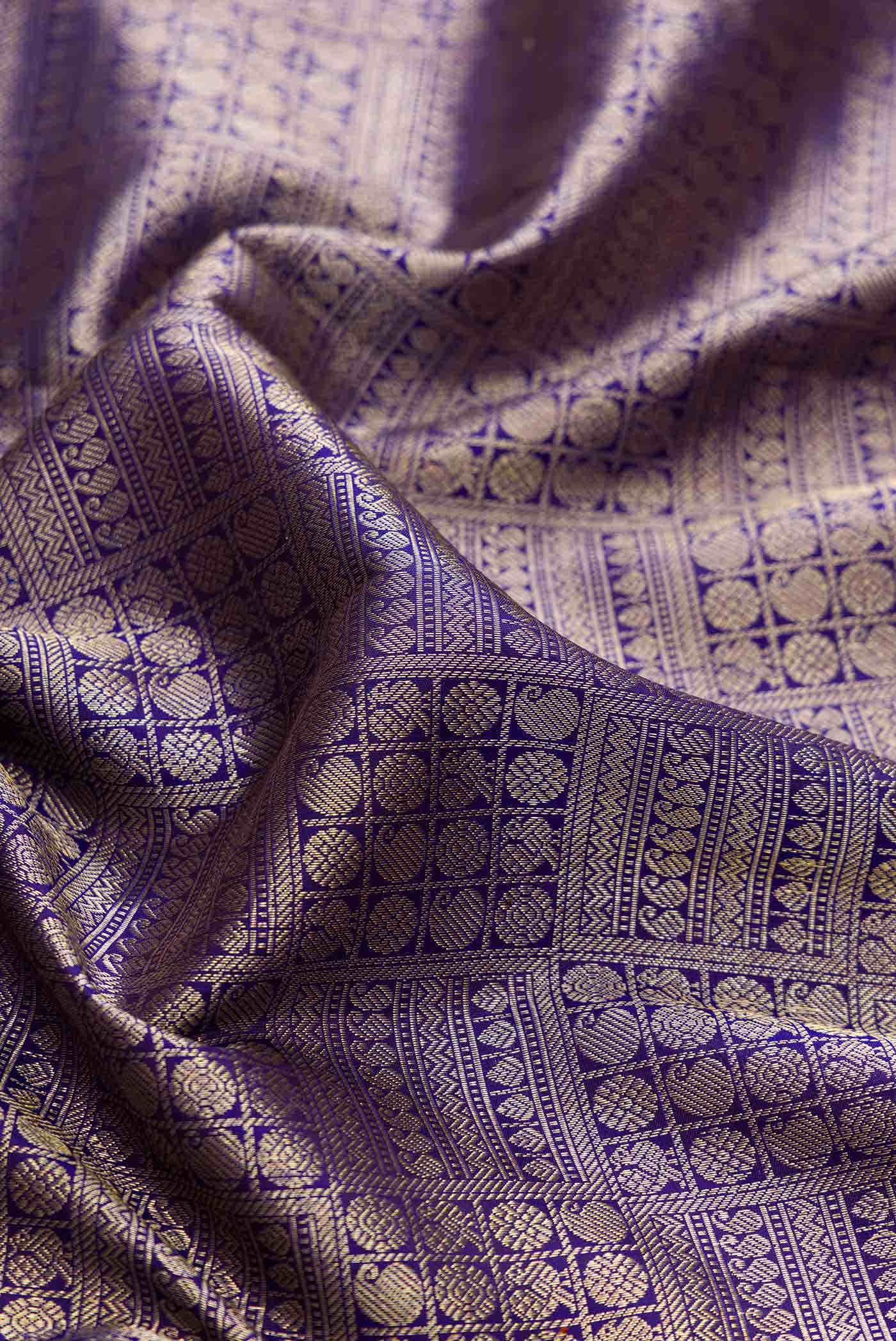 Royal Blue Dual Tone Kanchipuram Silk Saree