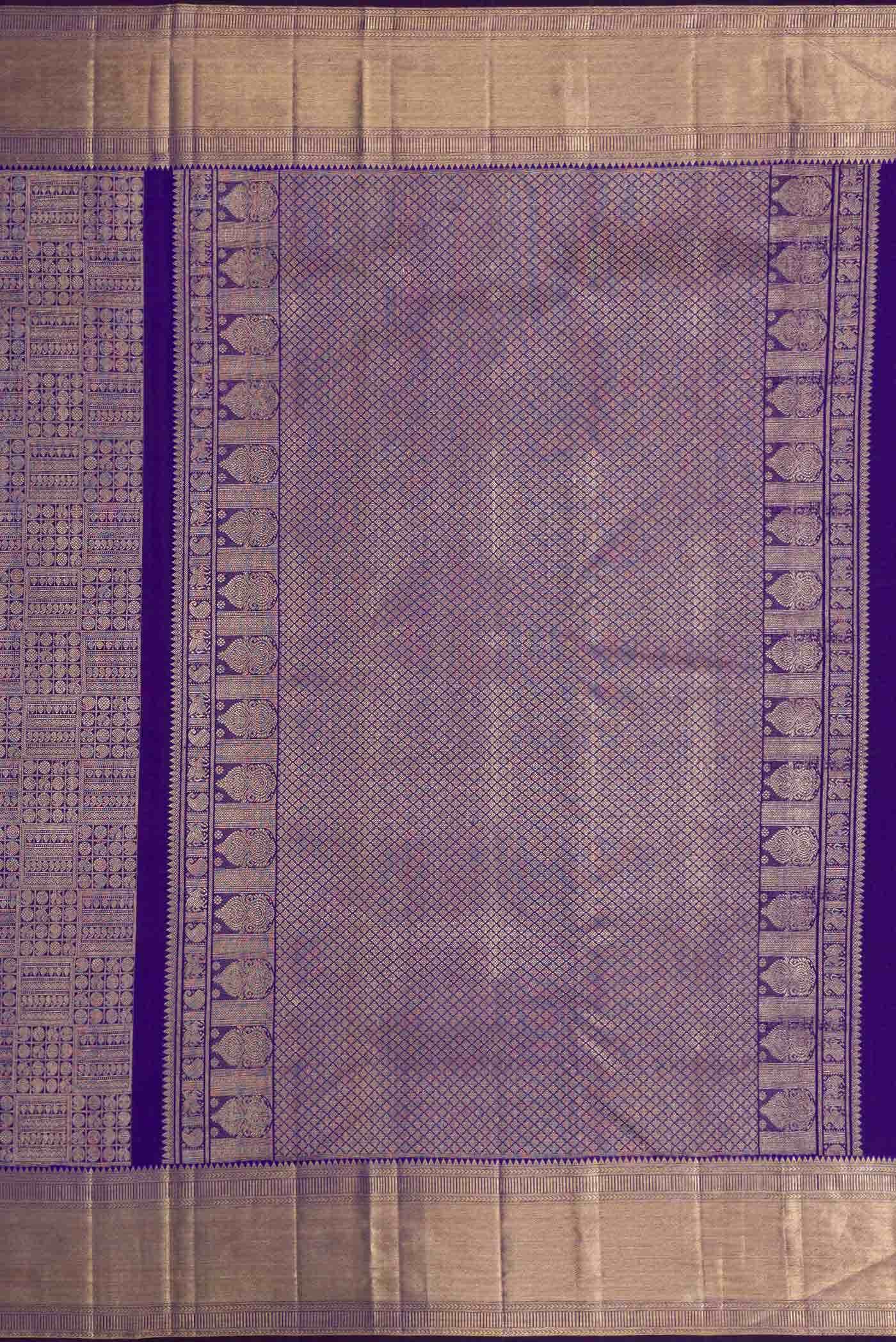 Royal Blue Dual Tone Kanchipuram Silk Saree