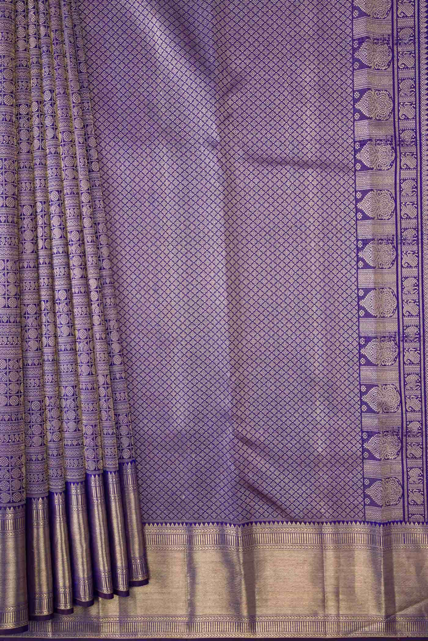 Royal Blue Dual Tone Kanchipuram Silk Saree