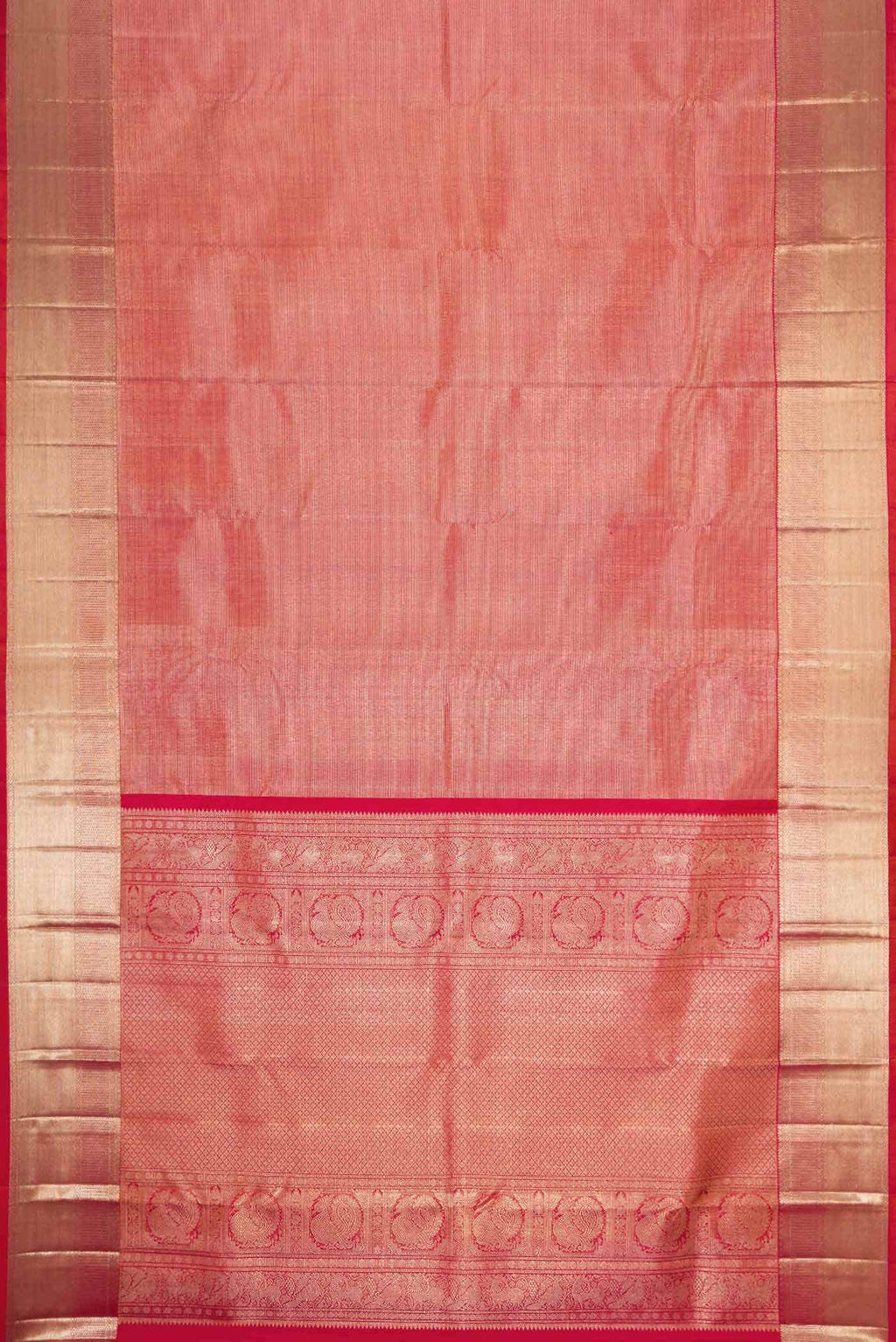 Pink Dual Tone Kanchipuram Silk Saree