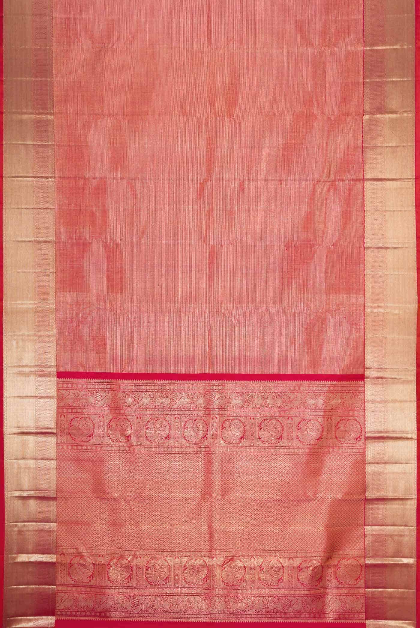 Pink Dual Tone Kanchipuram Silk Saree