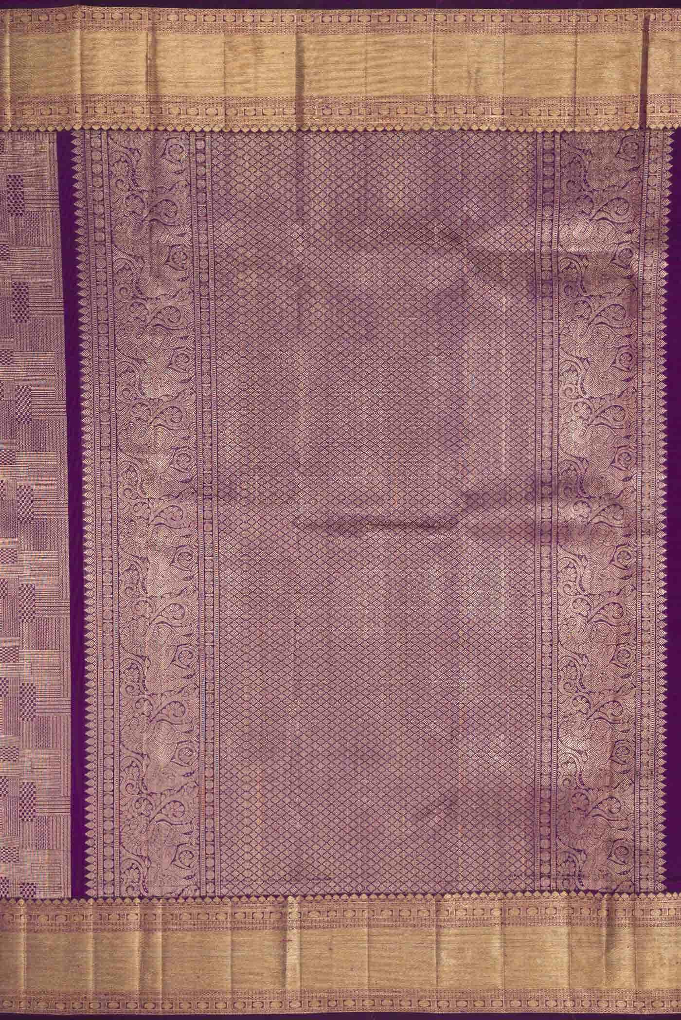 Purple Dual Tone Kanchipuram Silk Saree