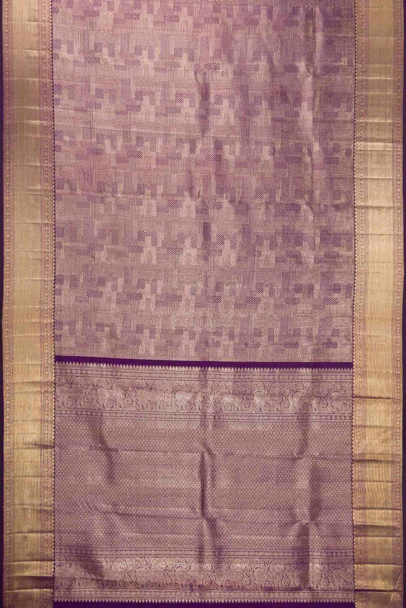 Purple Dual Tone Kanchipuram Silk Saree