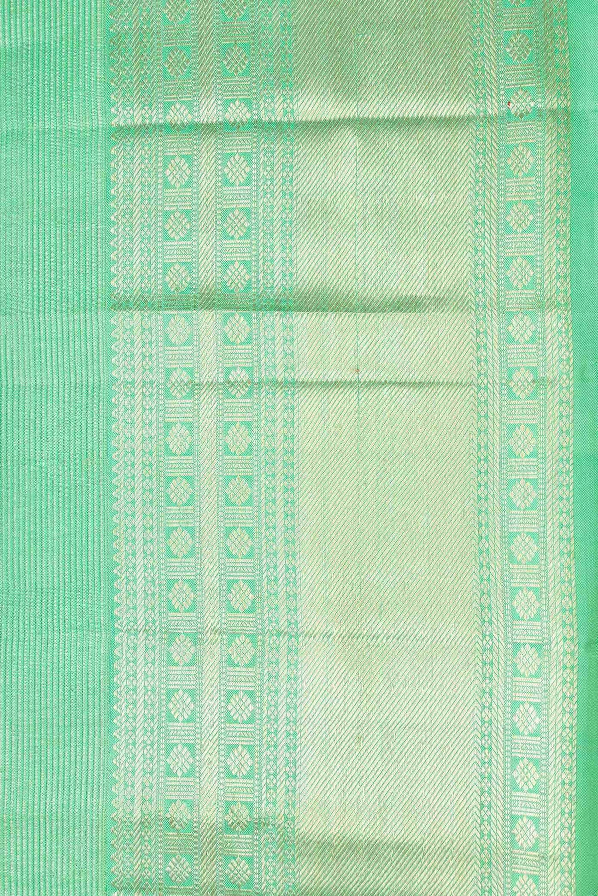 Sea Green Dual Tone Kanchipuram Silk Saree