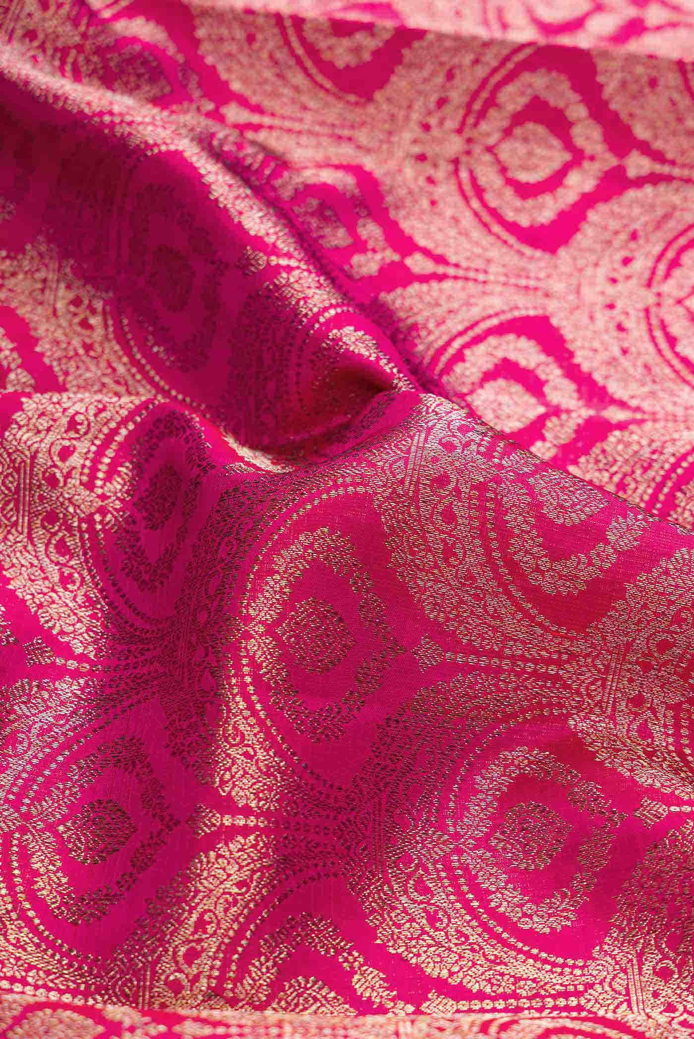 Pink Dual Tone Kanchipuram Silk Saree