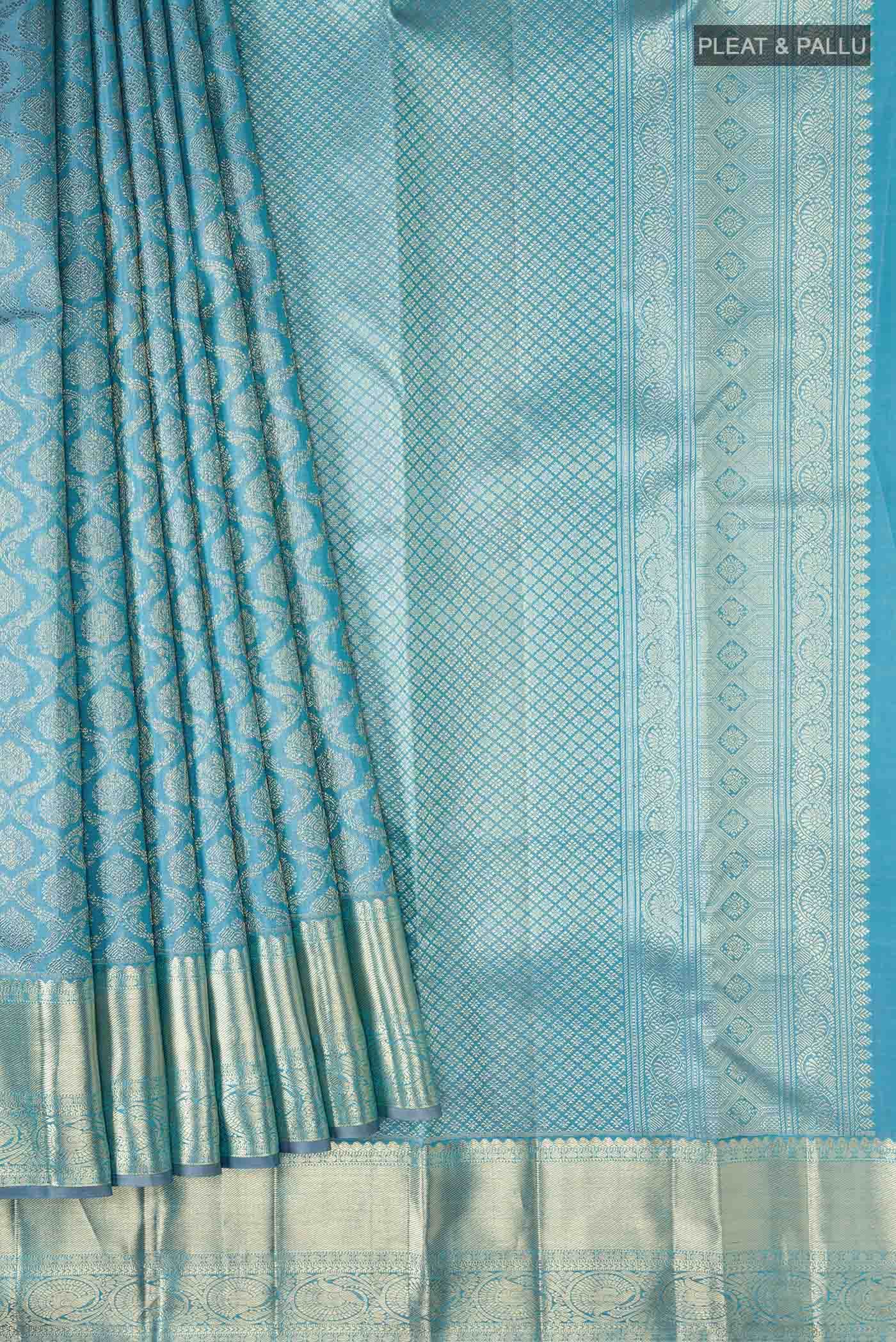 Blue Kanchipuram Silk Saree