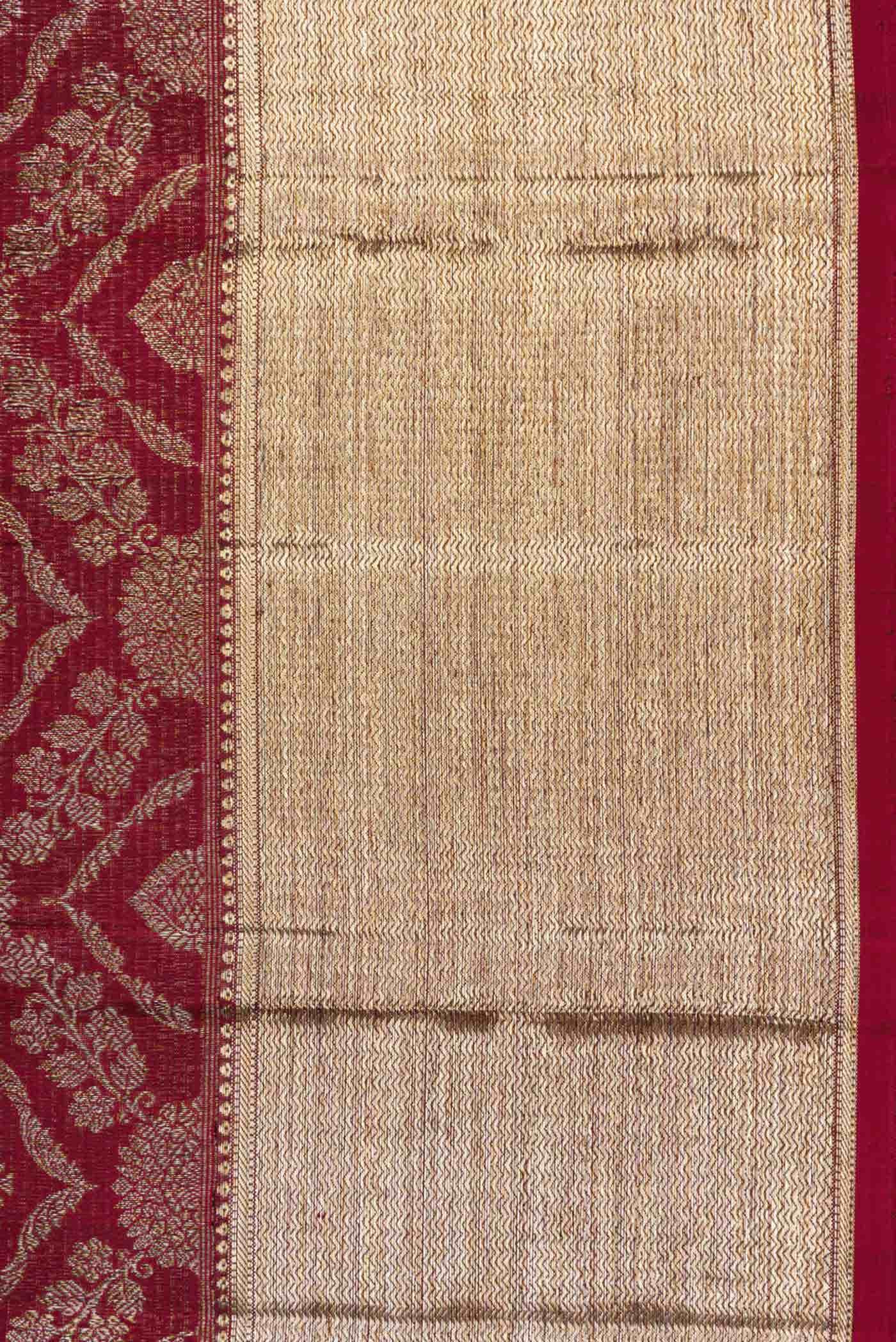 Maroon Dual Tone Kanchipuram Silk Saree
