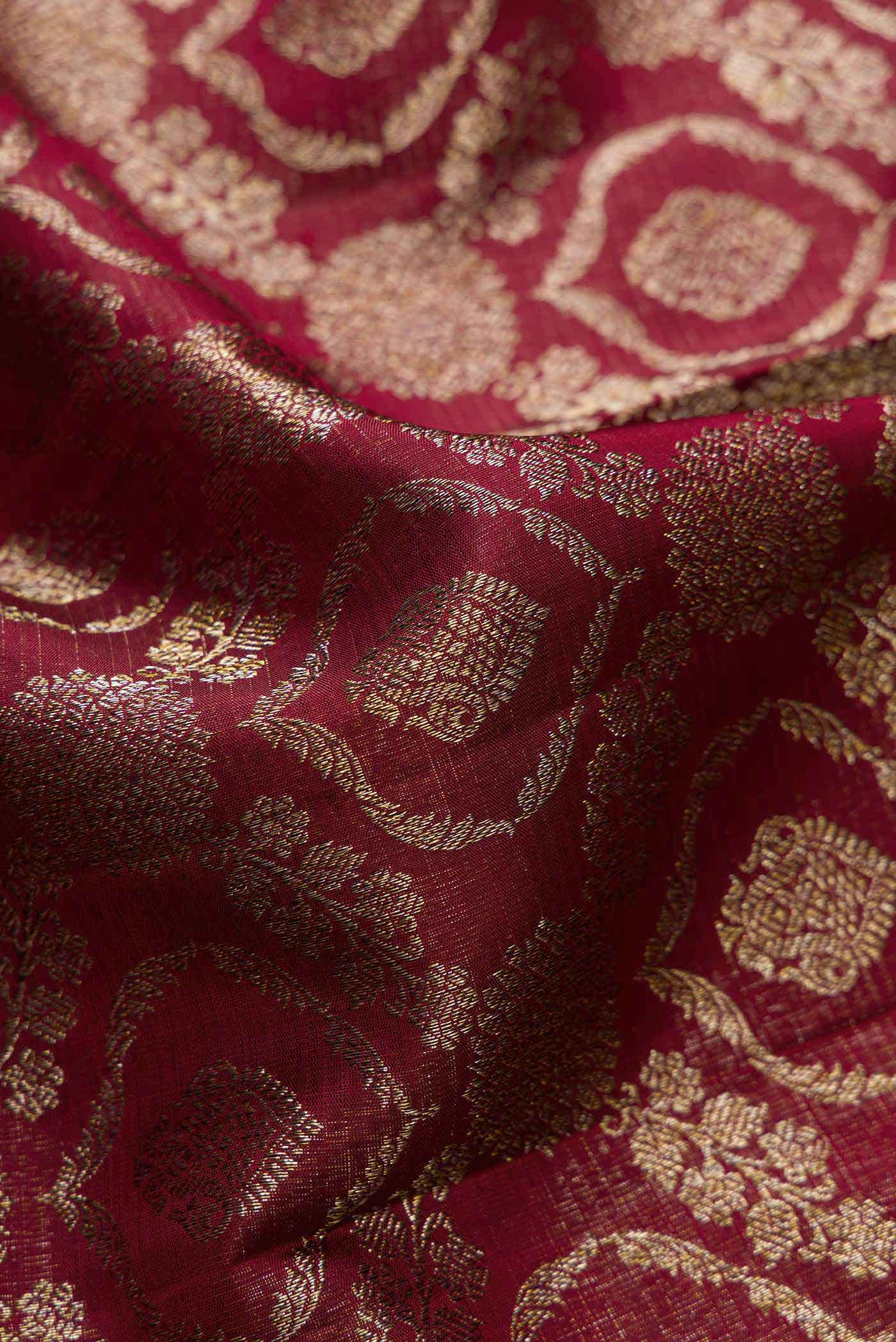 Maroon Dual Tone Kanchipuram Silk Saree