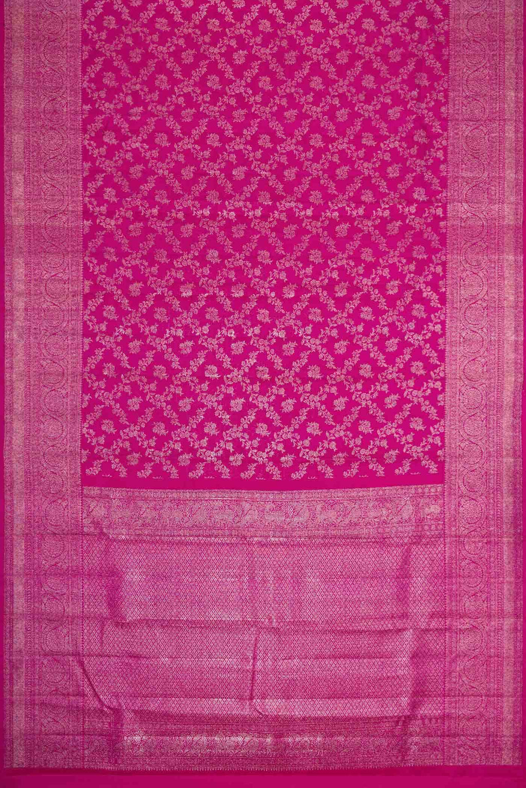 Pink Dual Tone Kanchipuram Silk Saree