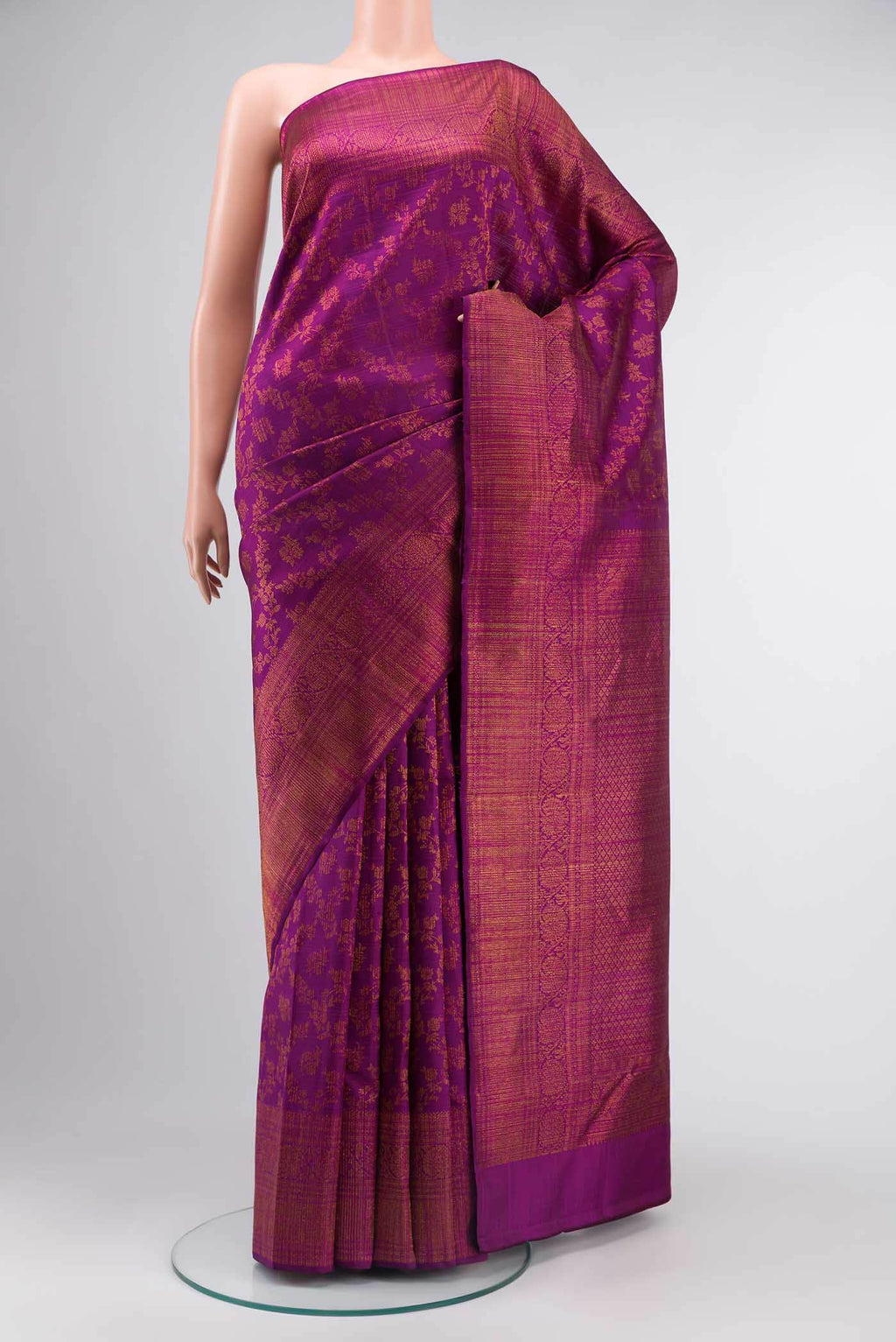 Magenta Kanchipuram Silk Saree