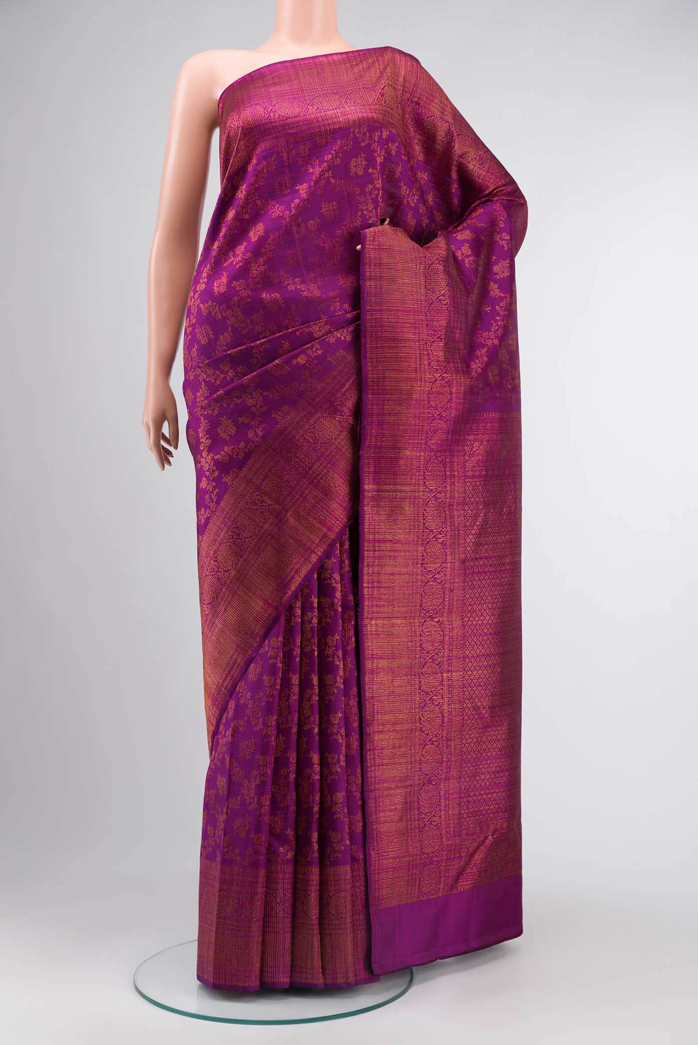 Magenta Kanchipuram Silk Saree