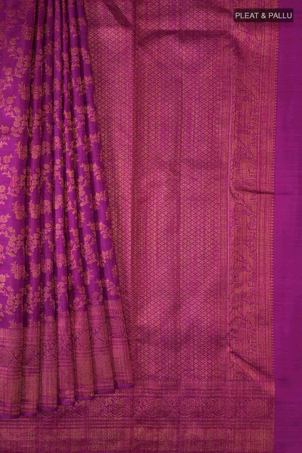 Magenta Kanchipuram Silk Saree
