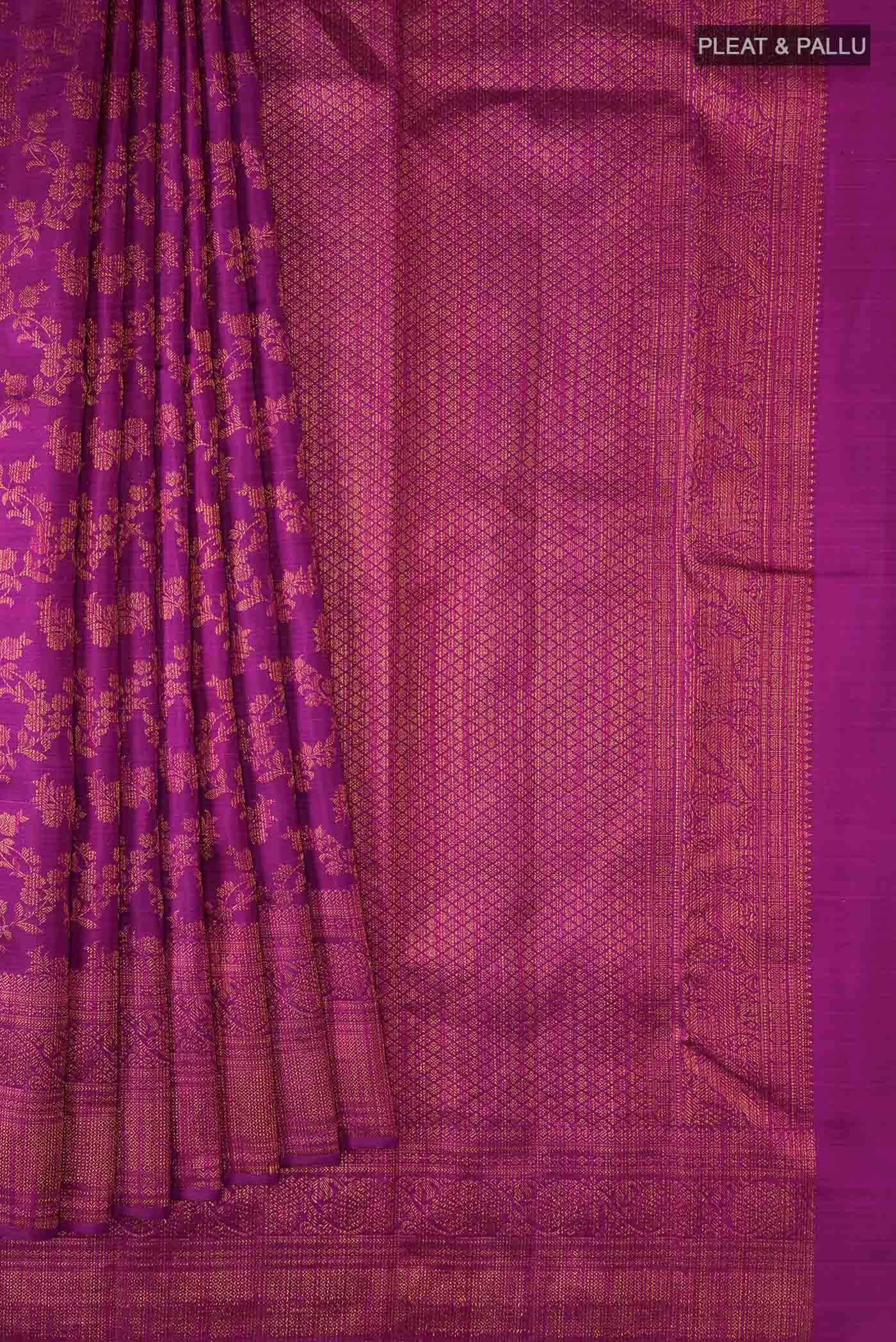 Magenta Kanchipuram Silk Saree