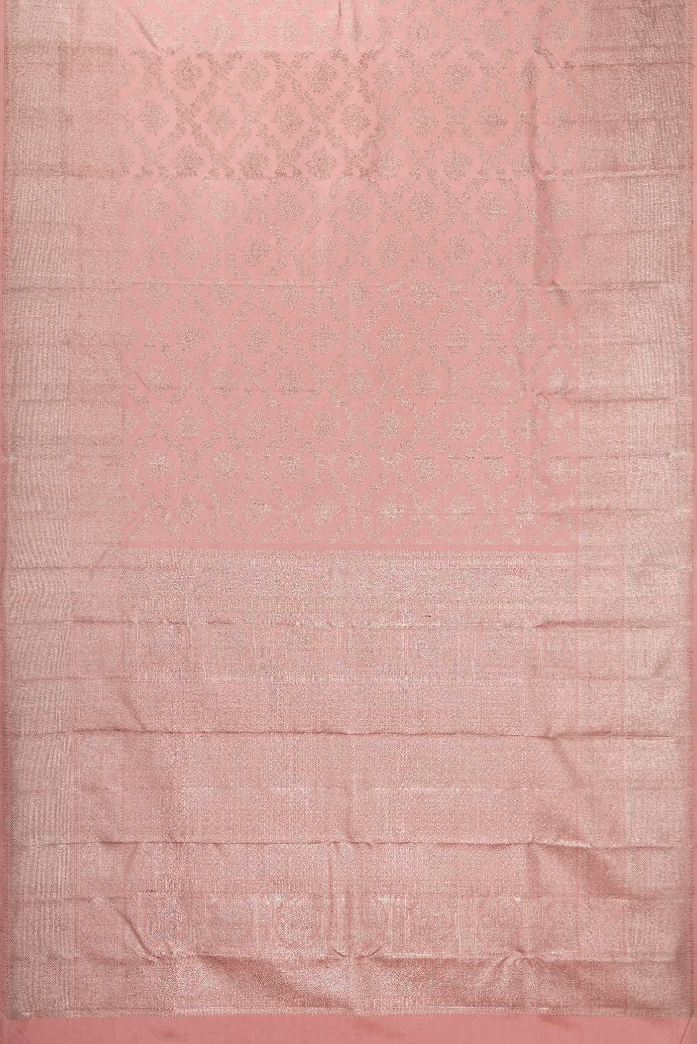 Pink Dual Tone Kanchipuram Silk Saree