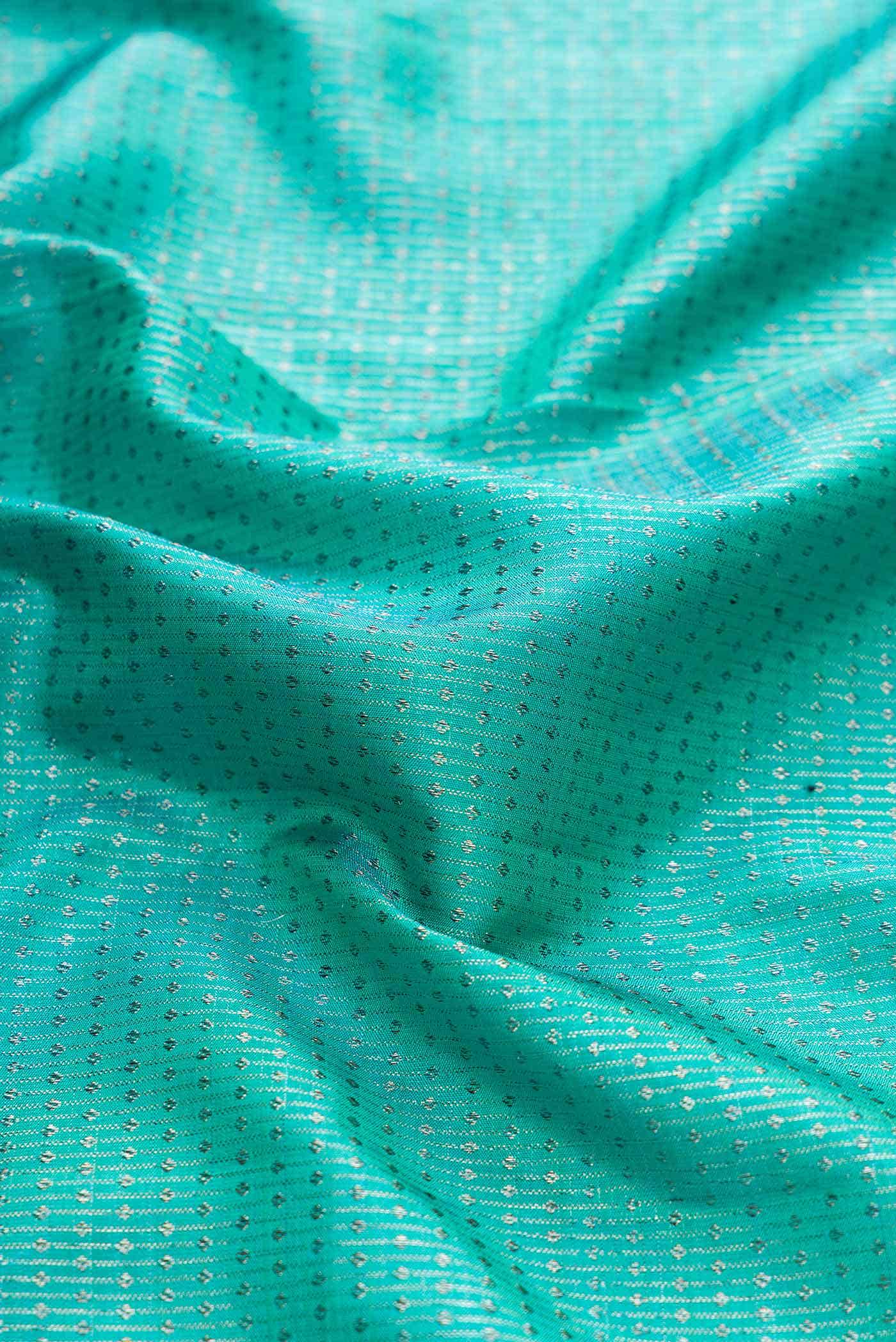 Sky Blue Dual Tone Kanchipuram Silk Saree