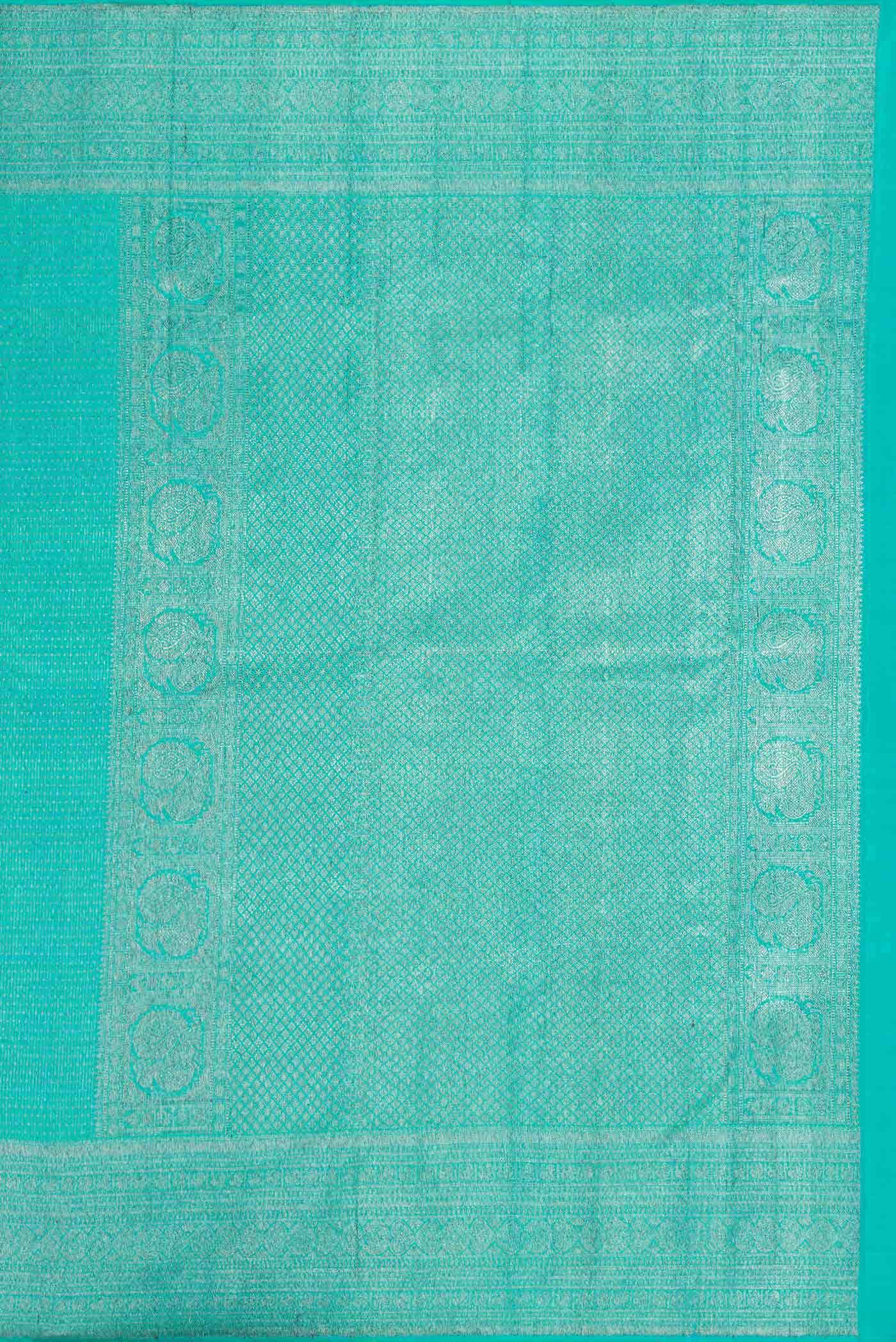 Sky Blue Dual Tone Kanchipuram Silk Saree