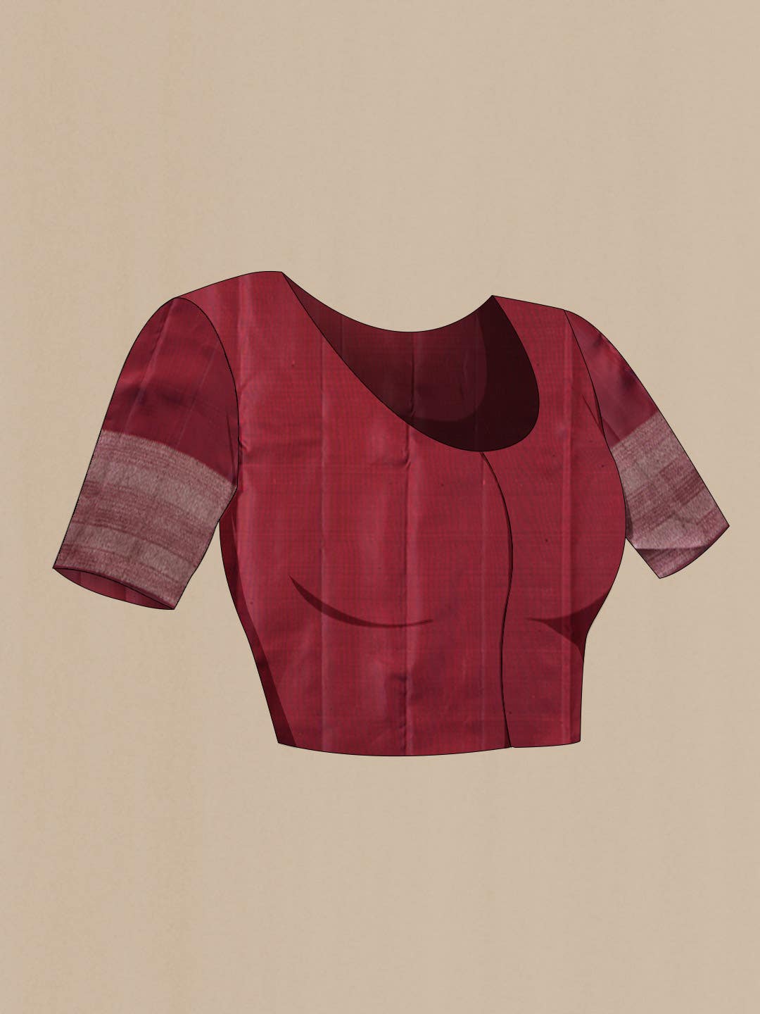 Maroon Kanchipuram Silk Saree