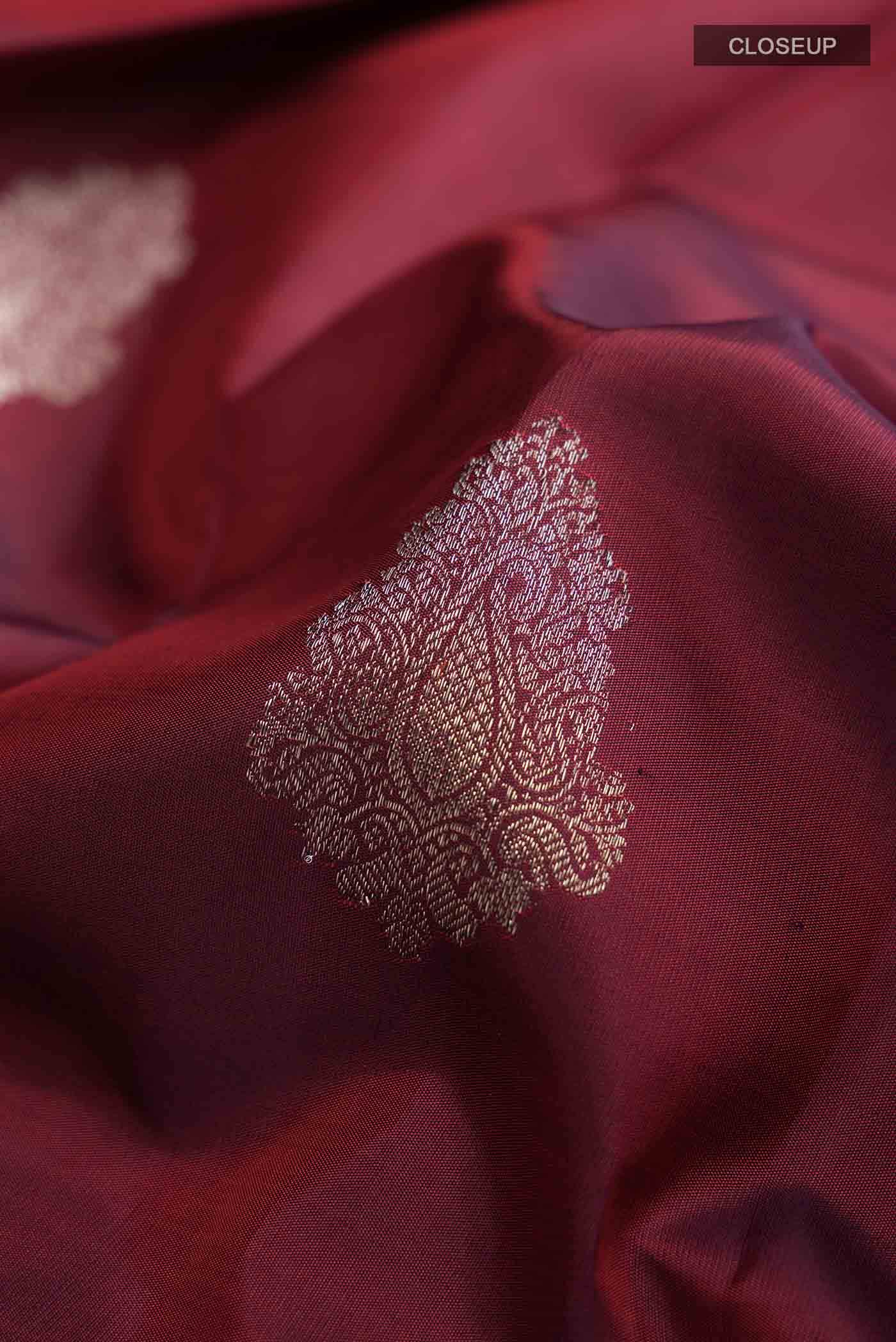Maroon Kanchipuram Silk Saree